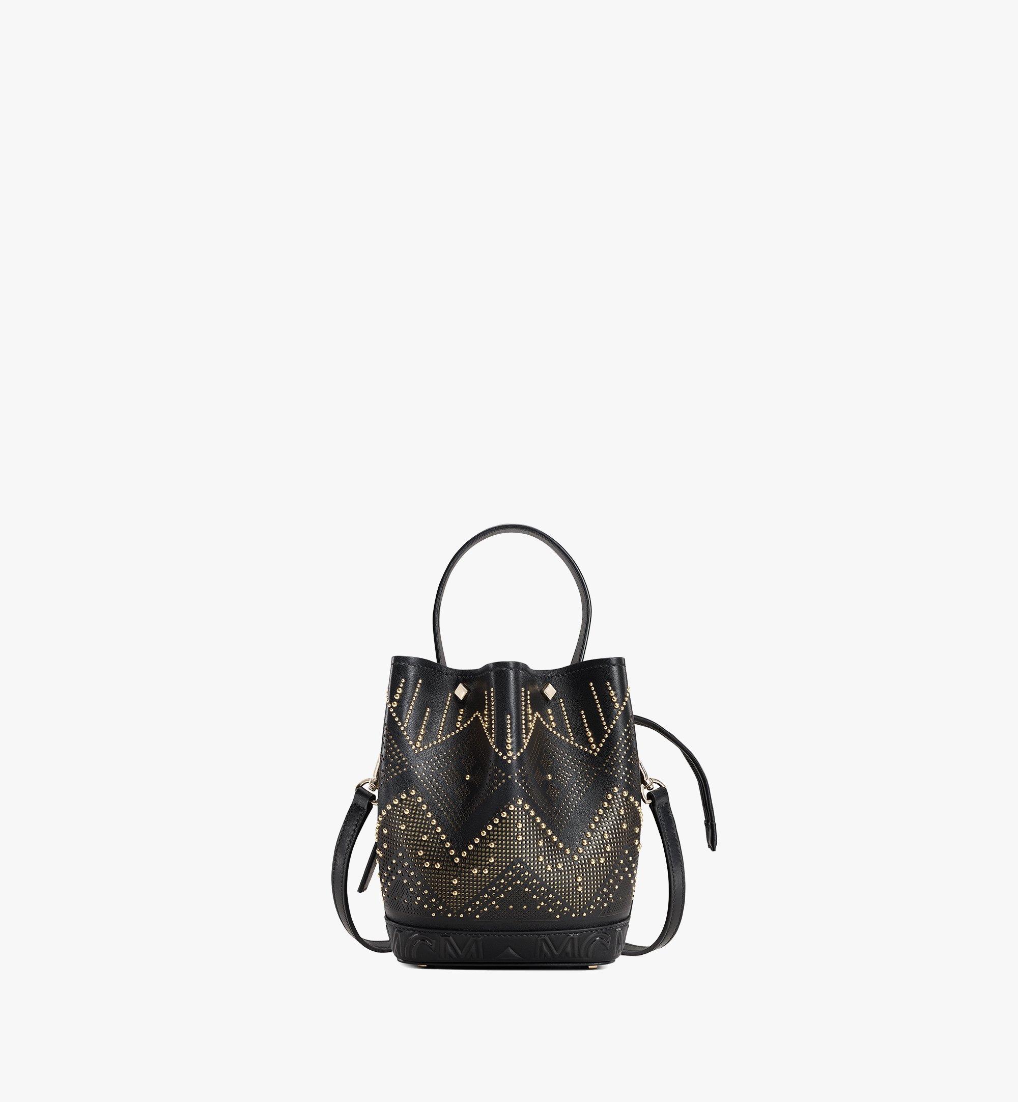 Image of Milano Lux Drawstring Bag In Studded Leather