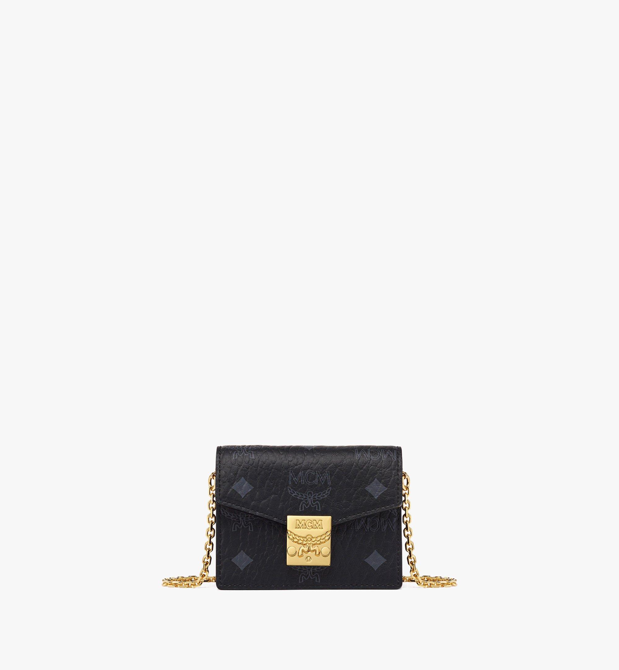 MCM Tracy Chain Card Wallet in Visetos