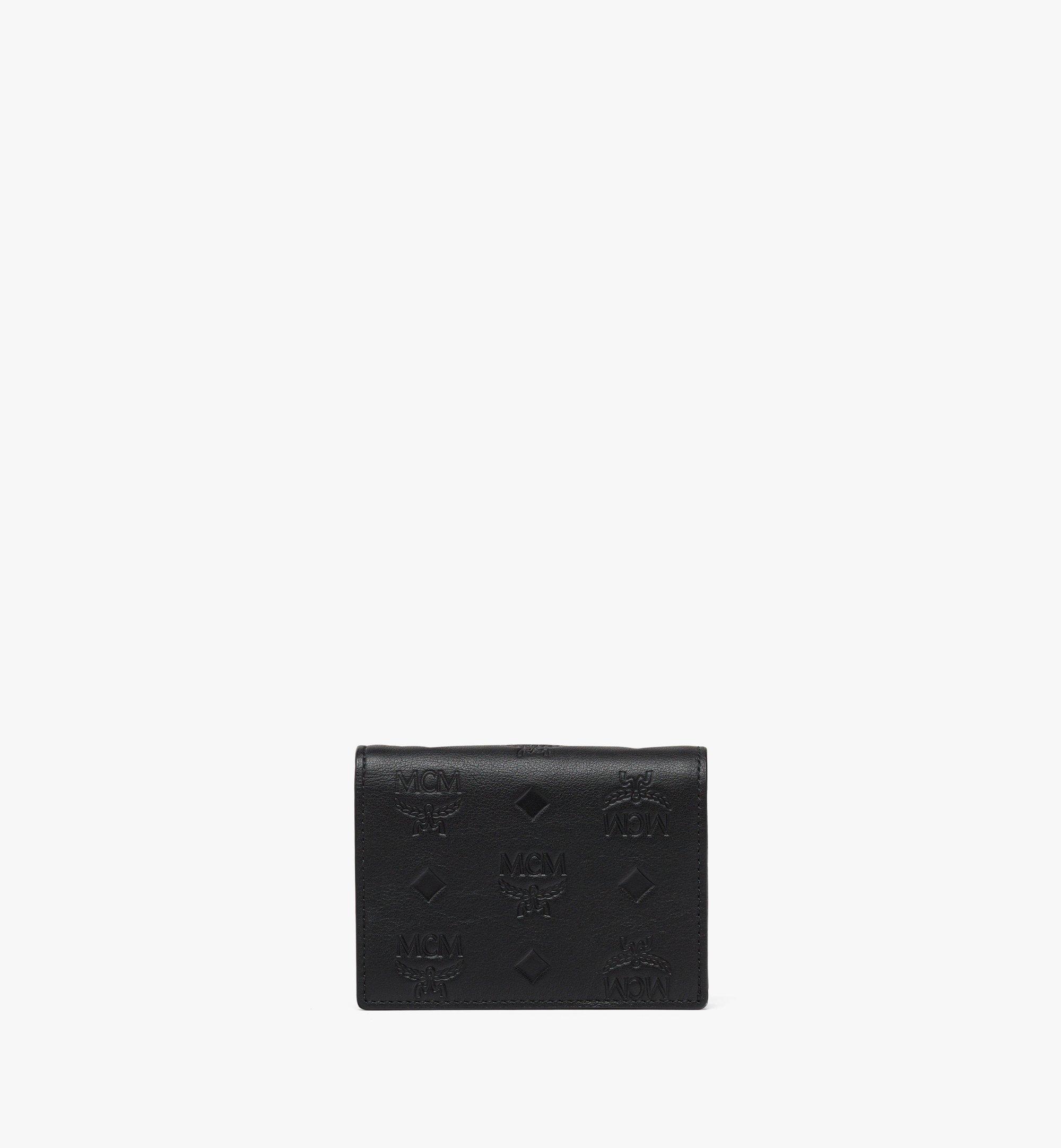 MCM Aren Snap Wallet in Embossed Monogram Leather