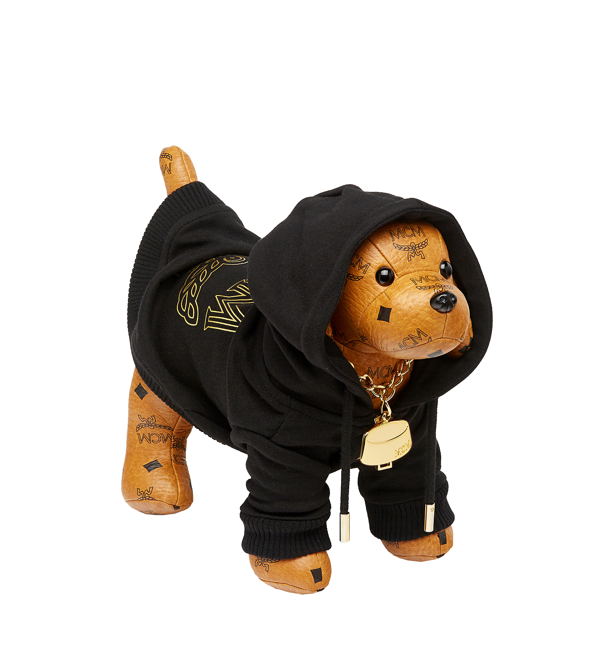 MCM Logo Dog Hoodie Black MCA8SVP02BK0XL Alternate View 1