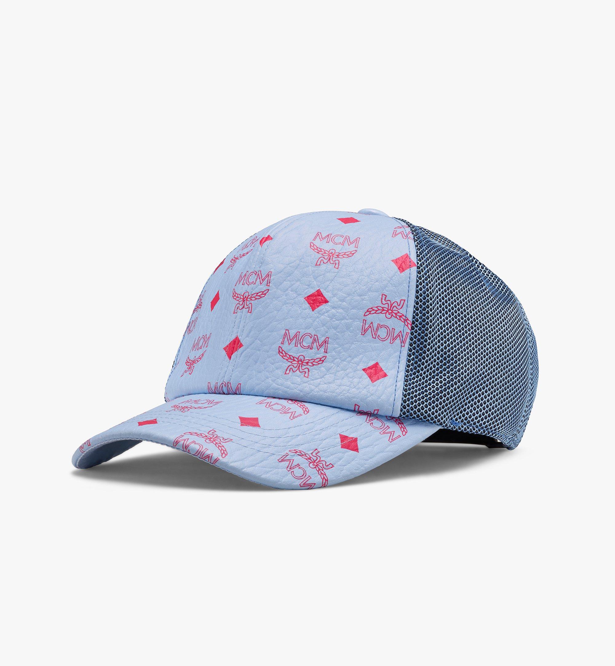 Mcm Classic Mesh Cap In Visetos In Blue Bell