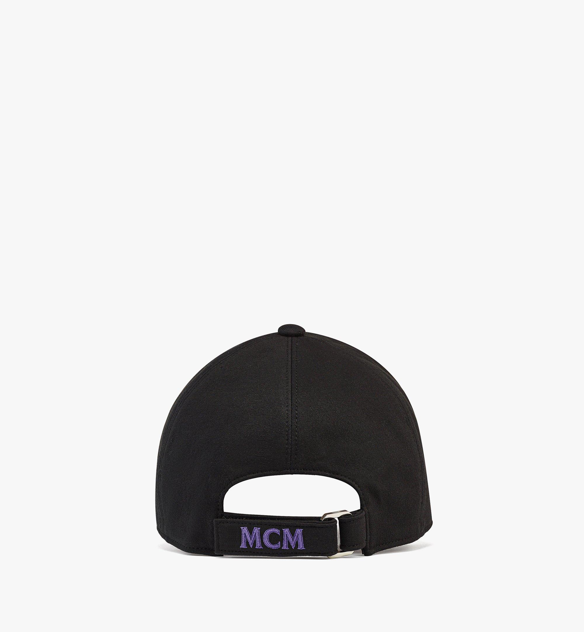 MCM M Pup Logo Cap in Organic Cotton Black MECCSSX01BK001 Alternate View 1