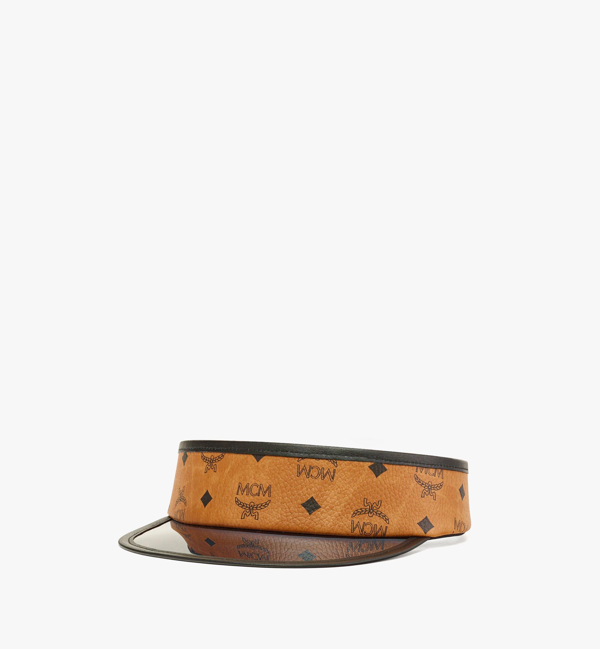 MCM Vinyl Visor in Visetos Cognac MECDAMM02CO001 ほかの角度から見る 1
