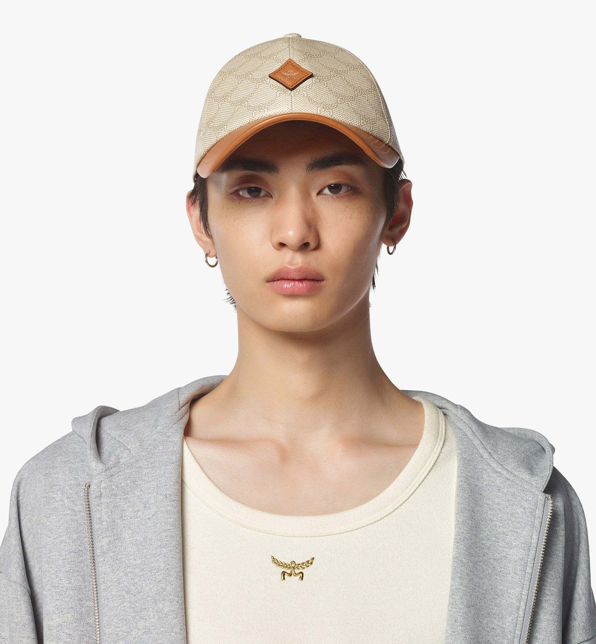 MCM モノグラム キャップ - ローレトス＆レザー Beige MECEAMM03I9001 ほかの角度から見る 2