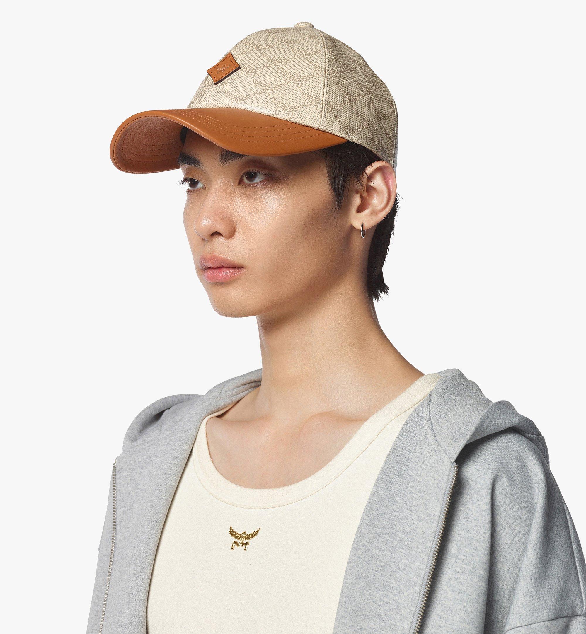 MCM モノグラム キャップ - ローレトス＆レザー Beige MECEAMM03I9001 ほかの角度から見る 2