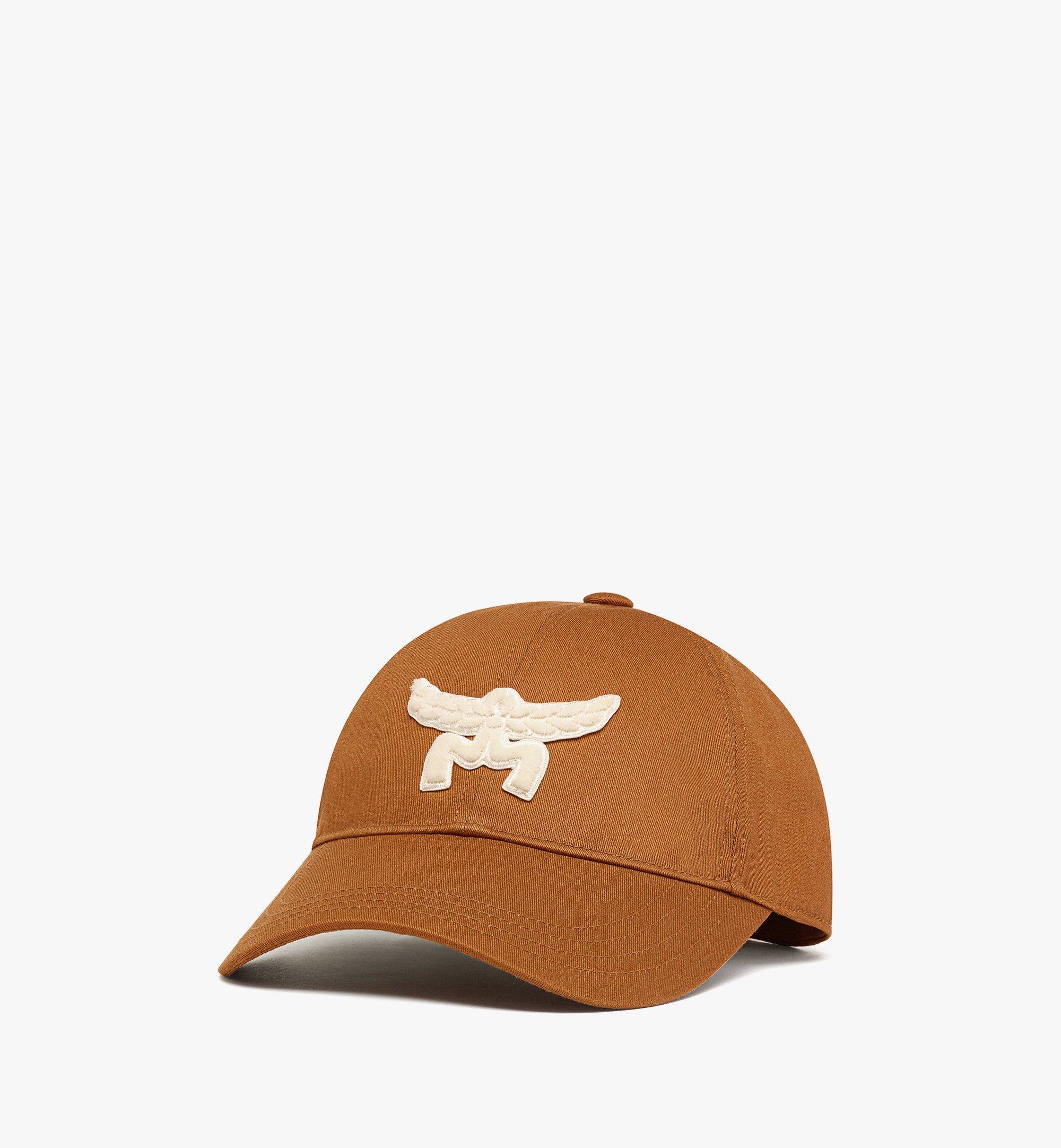 Mcm Essential Logo Cap In Cotton Twill In Brown