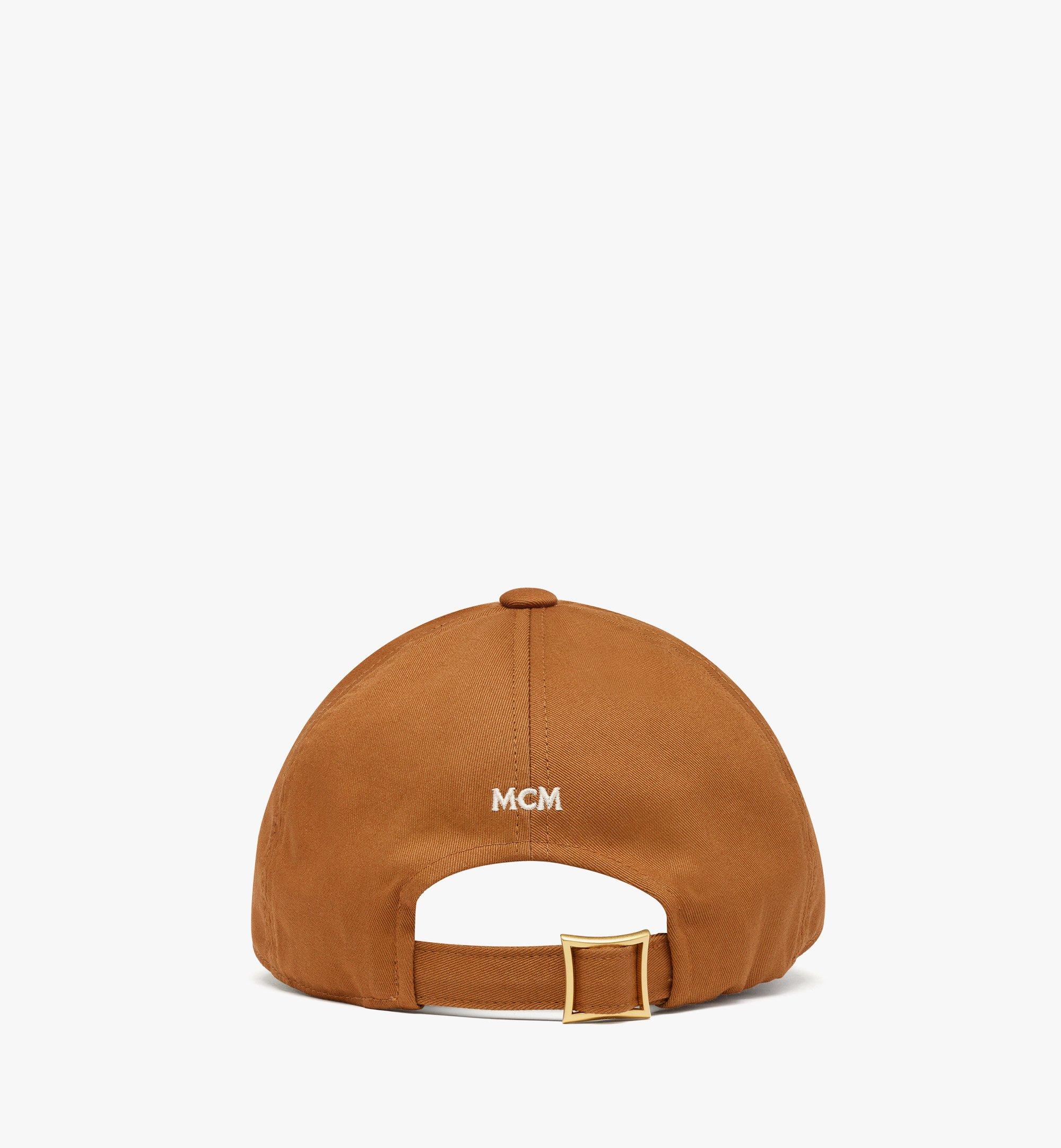 【関税&送料込】Mcm Embroidered Polyester Blend Baseball Cap Adjustable Essential Logo Cap in Cotton Twill Cognac | MCM ®US