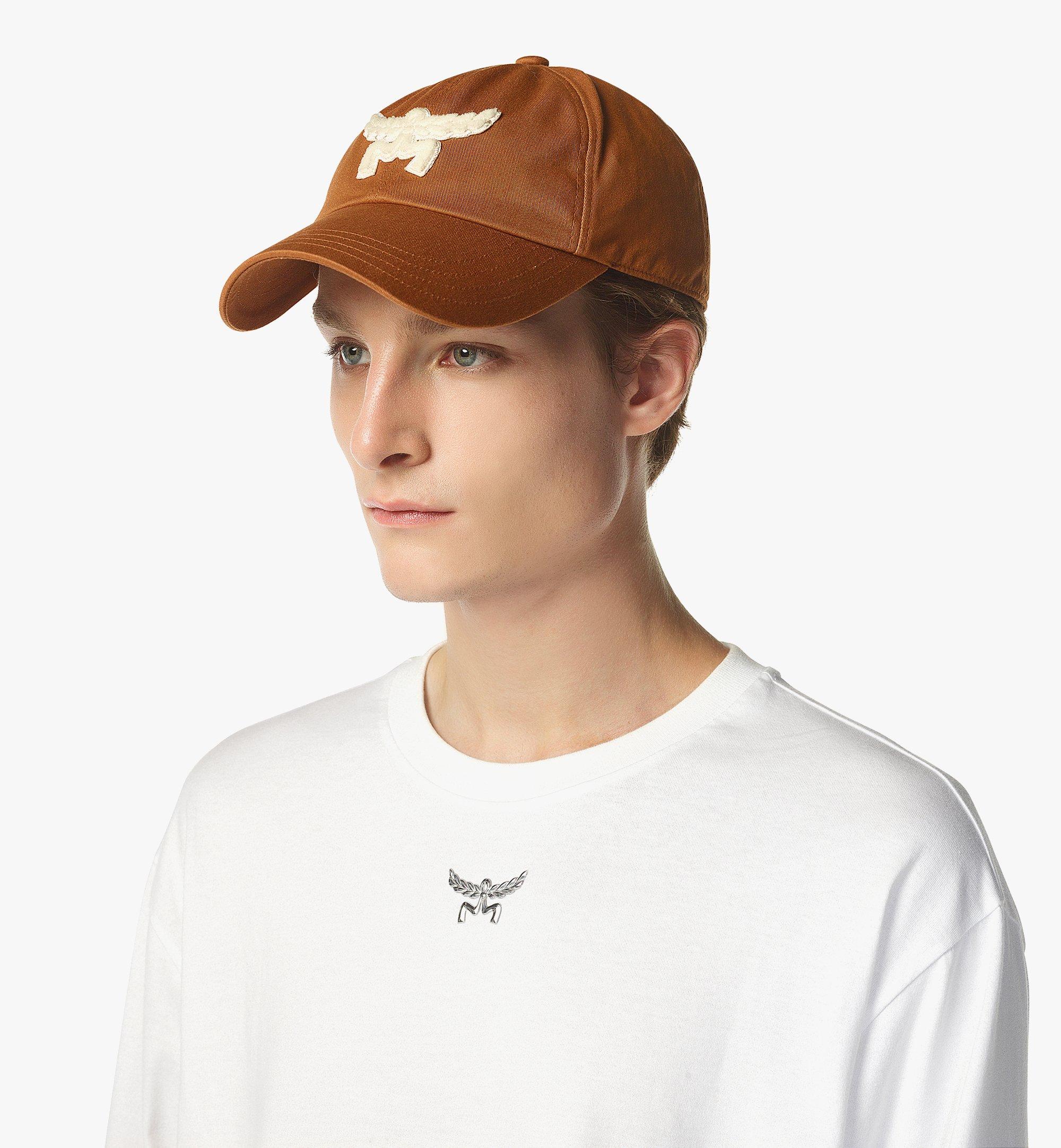 MCM Essential Logo Cap in Cotton Twill Cognac MECESBC01CO001 Alternate View 2