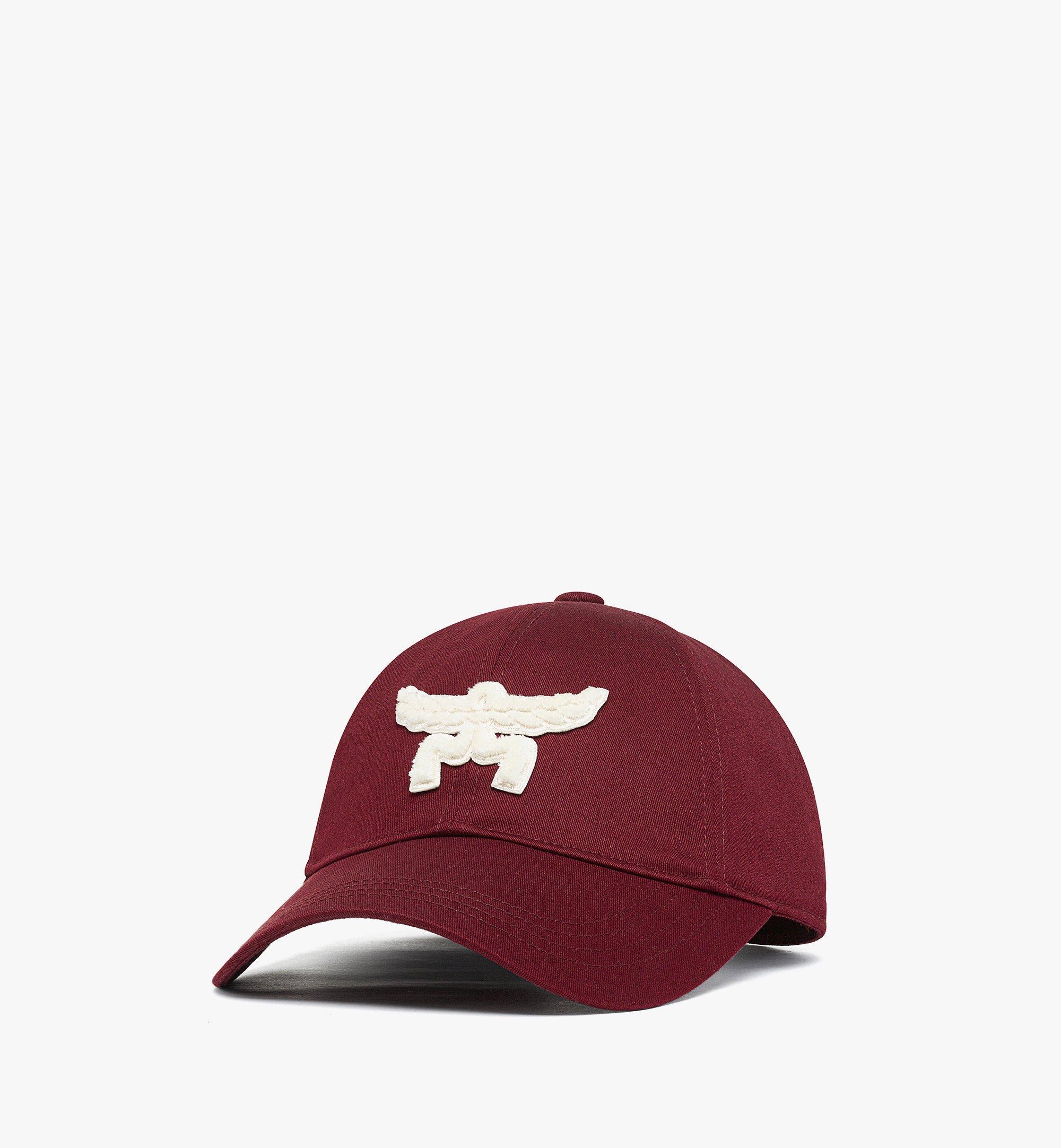 Adjustable Essential Logo Cap in Cotton Twill Red MCM US