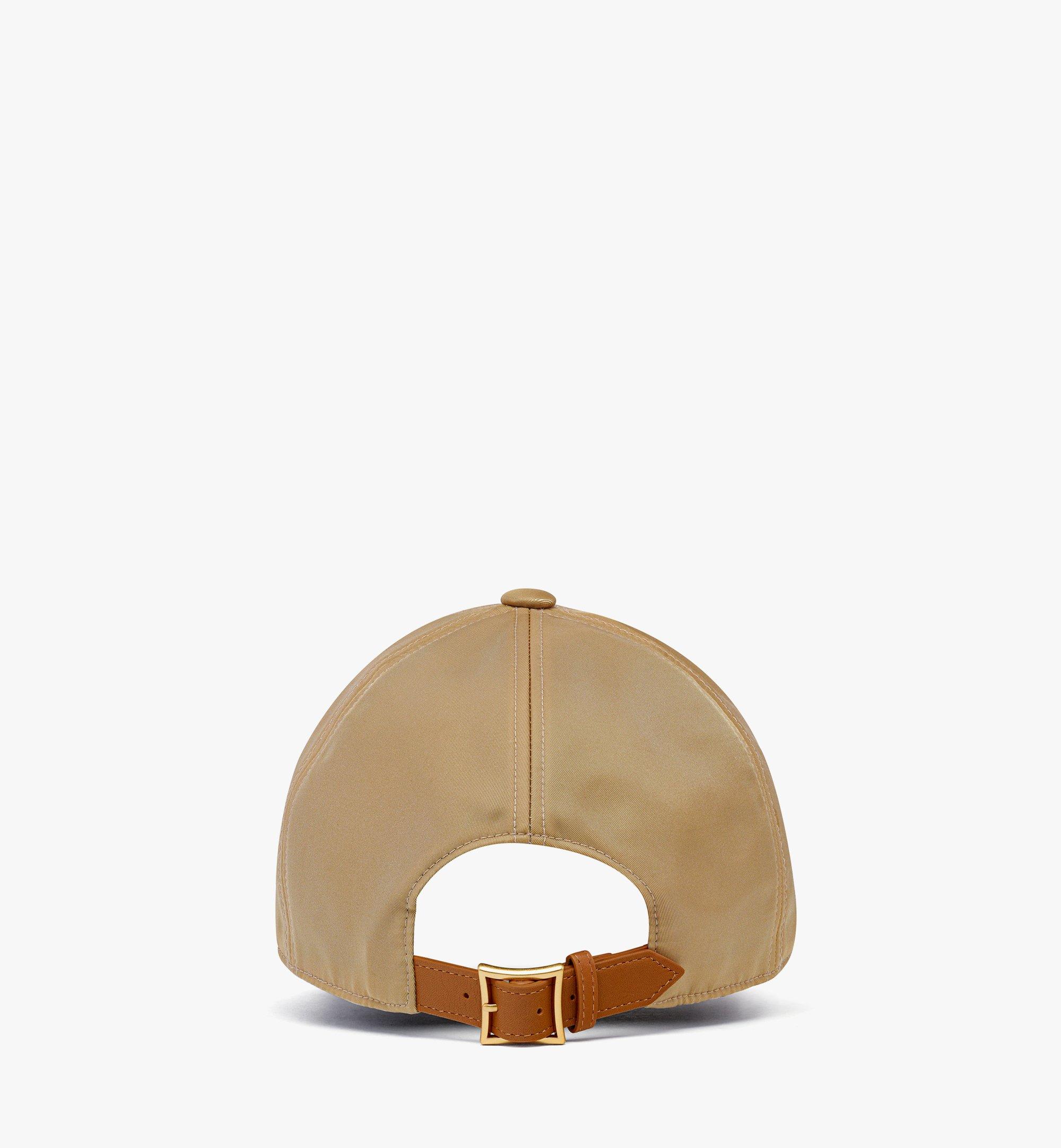 MCM Classic Cap in ECONYL® and Leather Beige MECFAMM01IG001 Alternate View 1