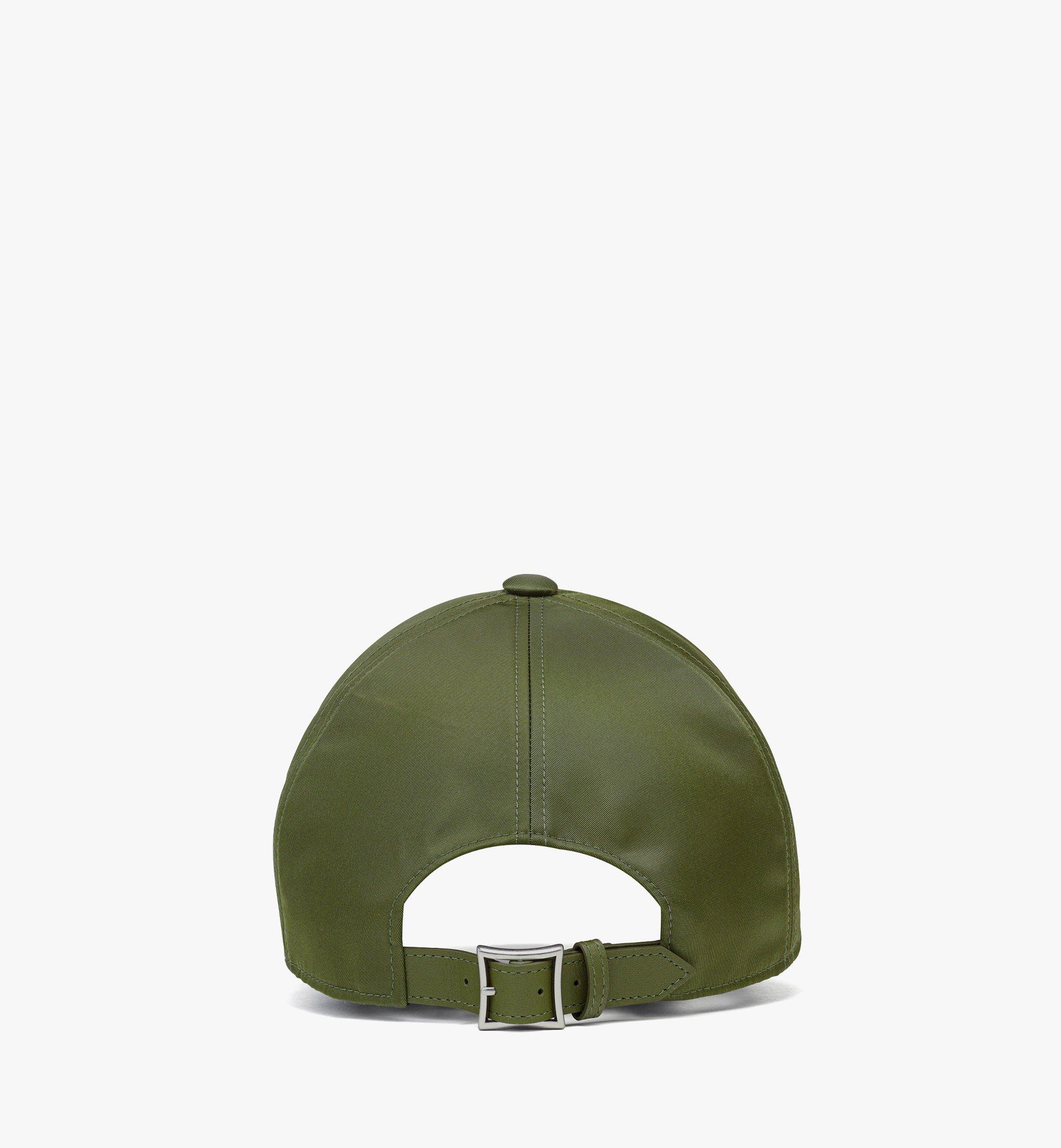 MCM Classic Cap in ECONYL® and Leather Green MECFAMM01K8001 Alternate View 1
