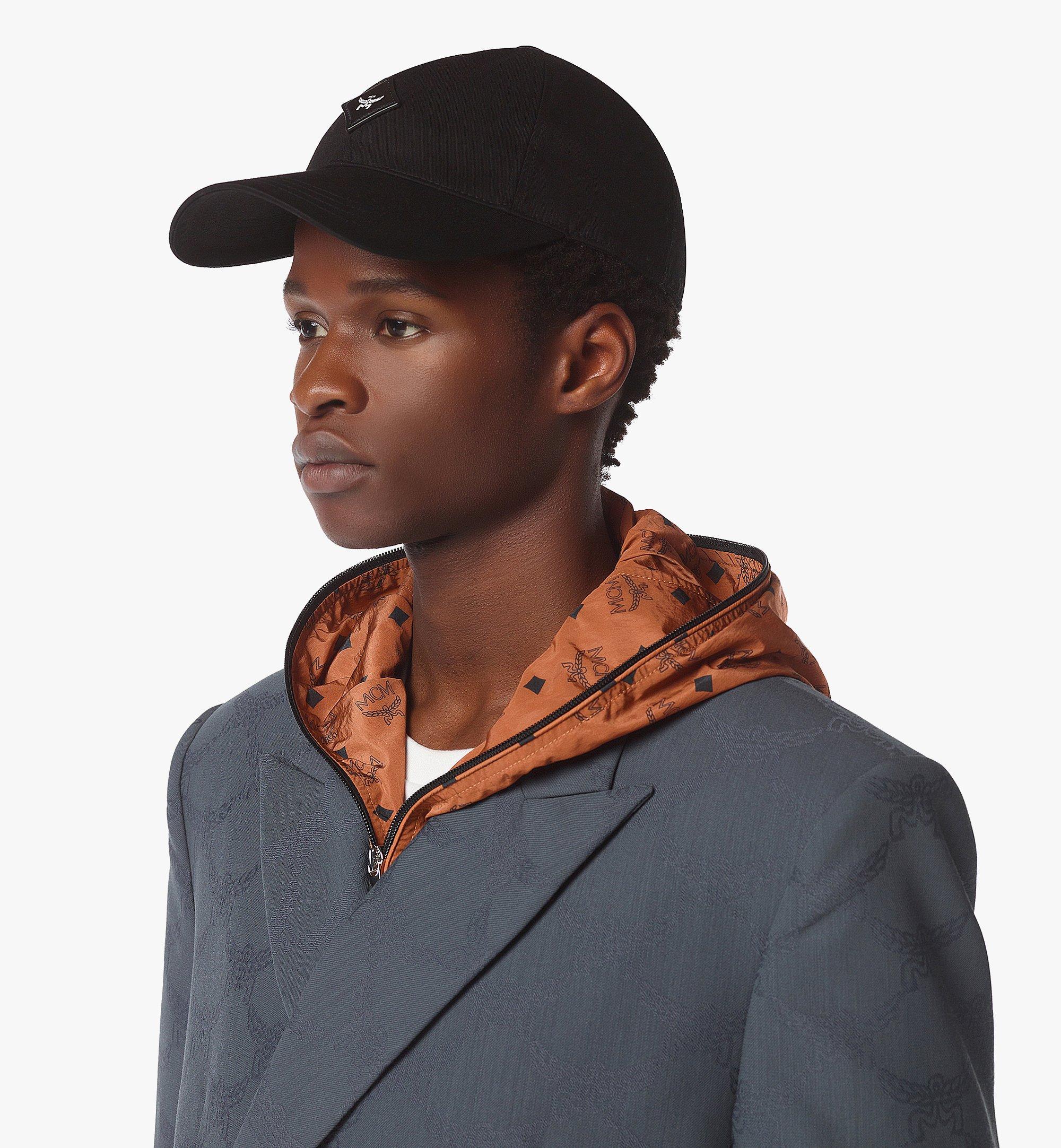 MCM Essential Diamond Cap in Cotton Twill Black MECFSBC02BK001 Alternate View 2