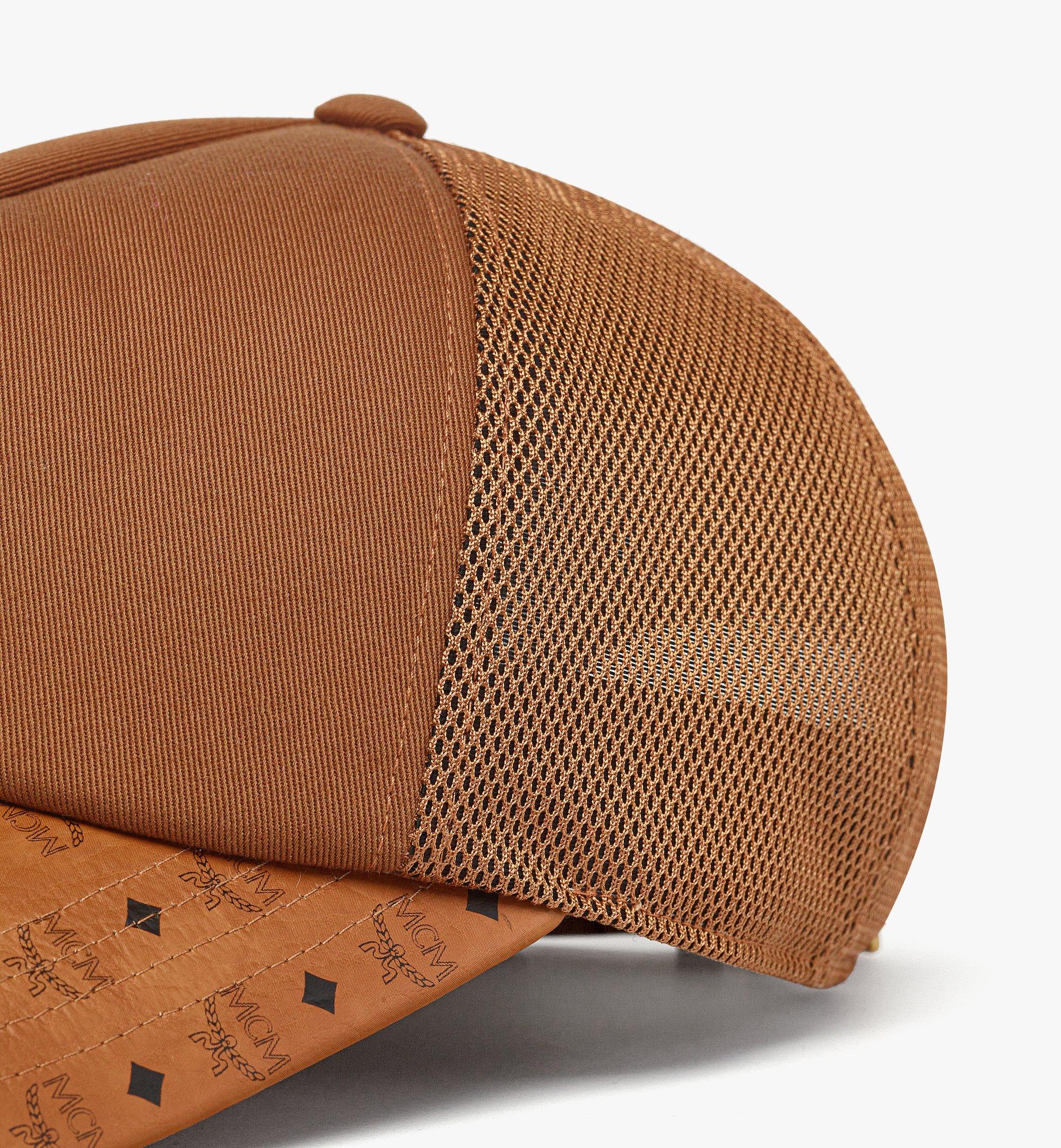 Mini Diamond Cap in Cotton and Monogram Print Leather Cognac  display picture 1