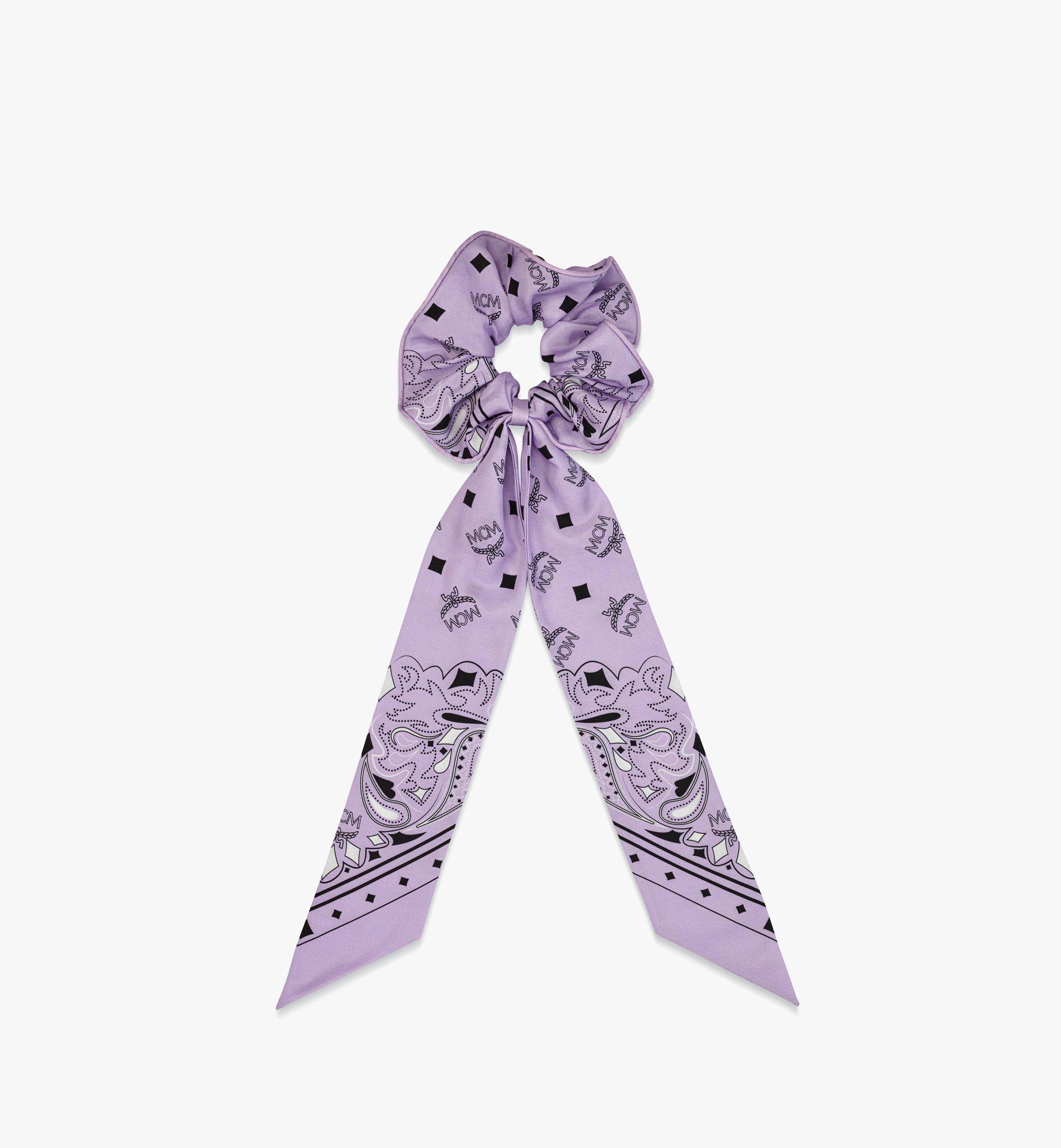 MCM Bandana Monogram Print Scrunchy with Scarf Purple MEEDAMM05U7001 ほかの角度から見る 1
