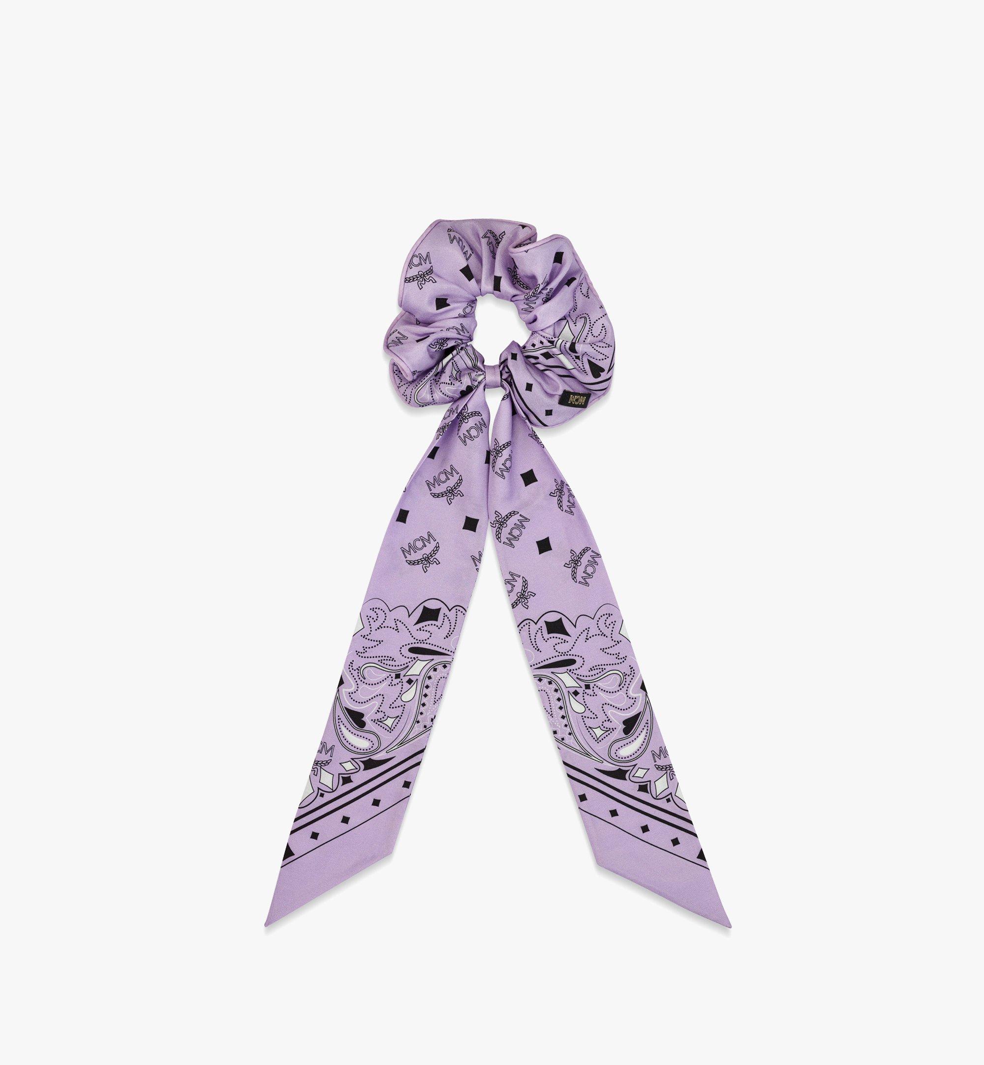 MCM Bandana Monogram Print Scrunchy with Scarf Purple MEEDAMM05U7001 ほかの角度から見る 1