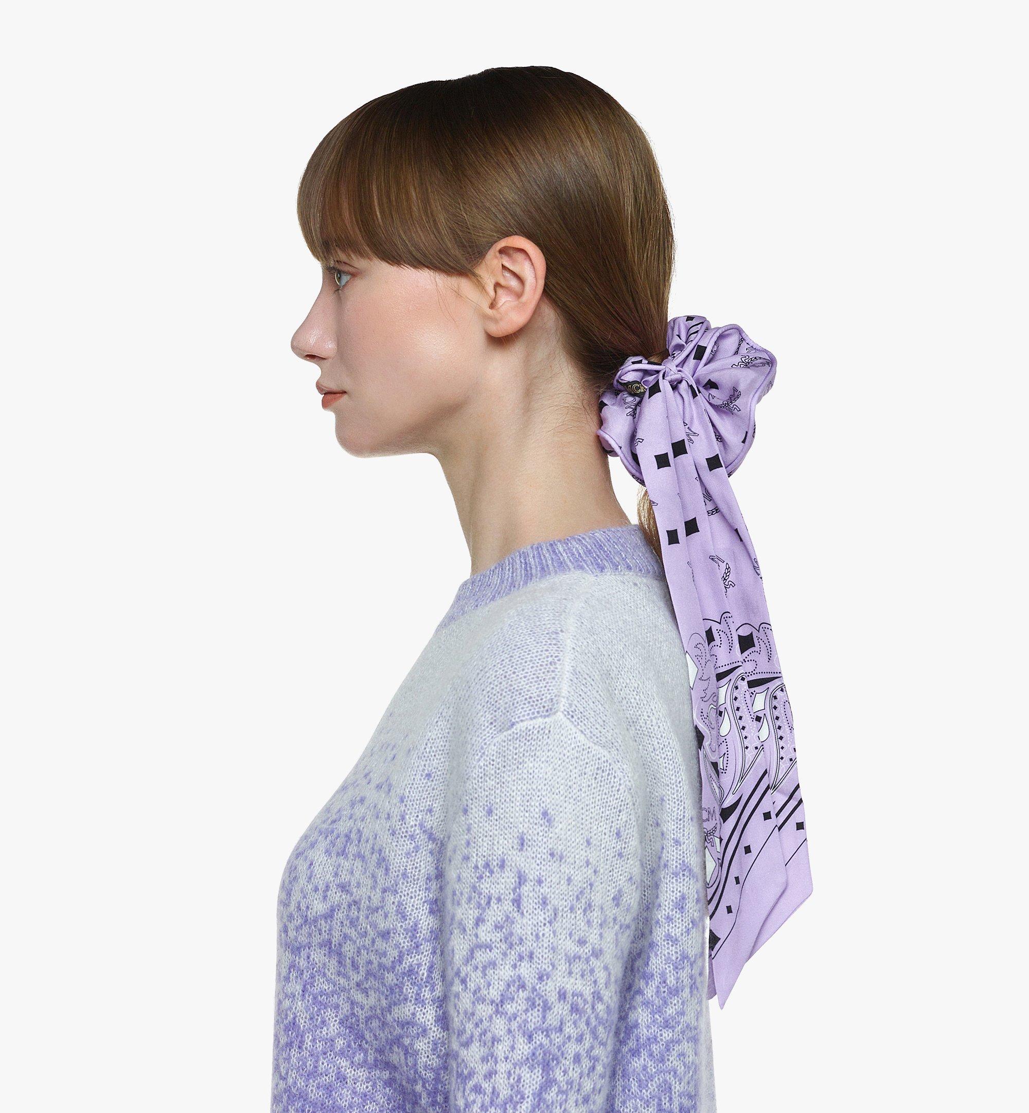 MCM Bandana Monogram Print Scrunchy with Scarf Purple MEEDAMM05U7001 ほかの角度から見る 2
