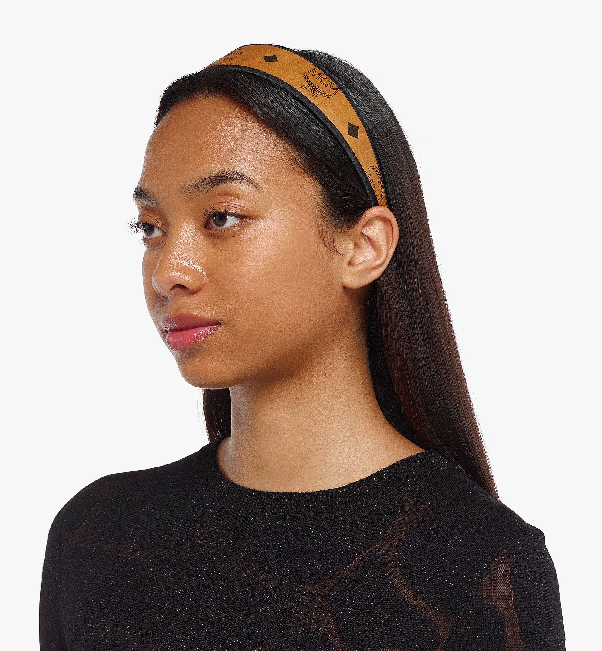 Mcm Women's Visetos Monogram Headband - Cognac - Cognac