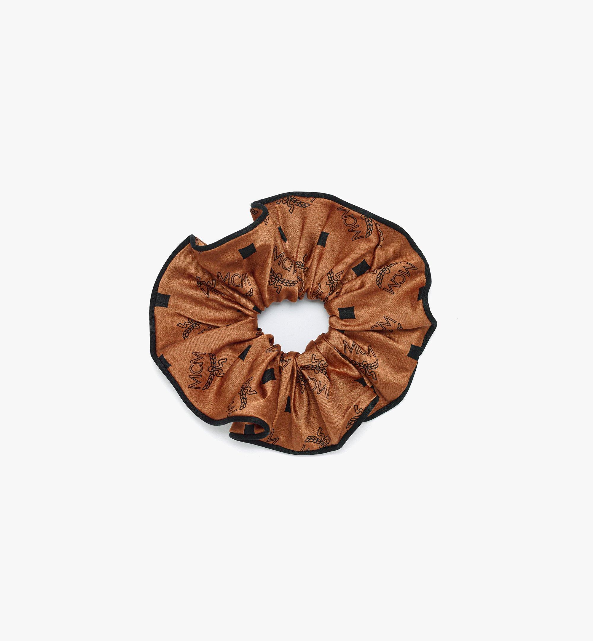 Monogram Print Silk Scrunchie