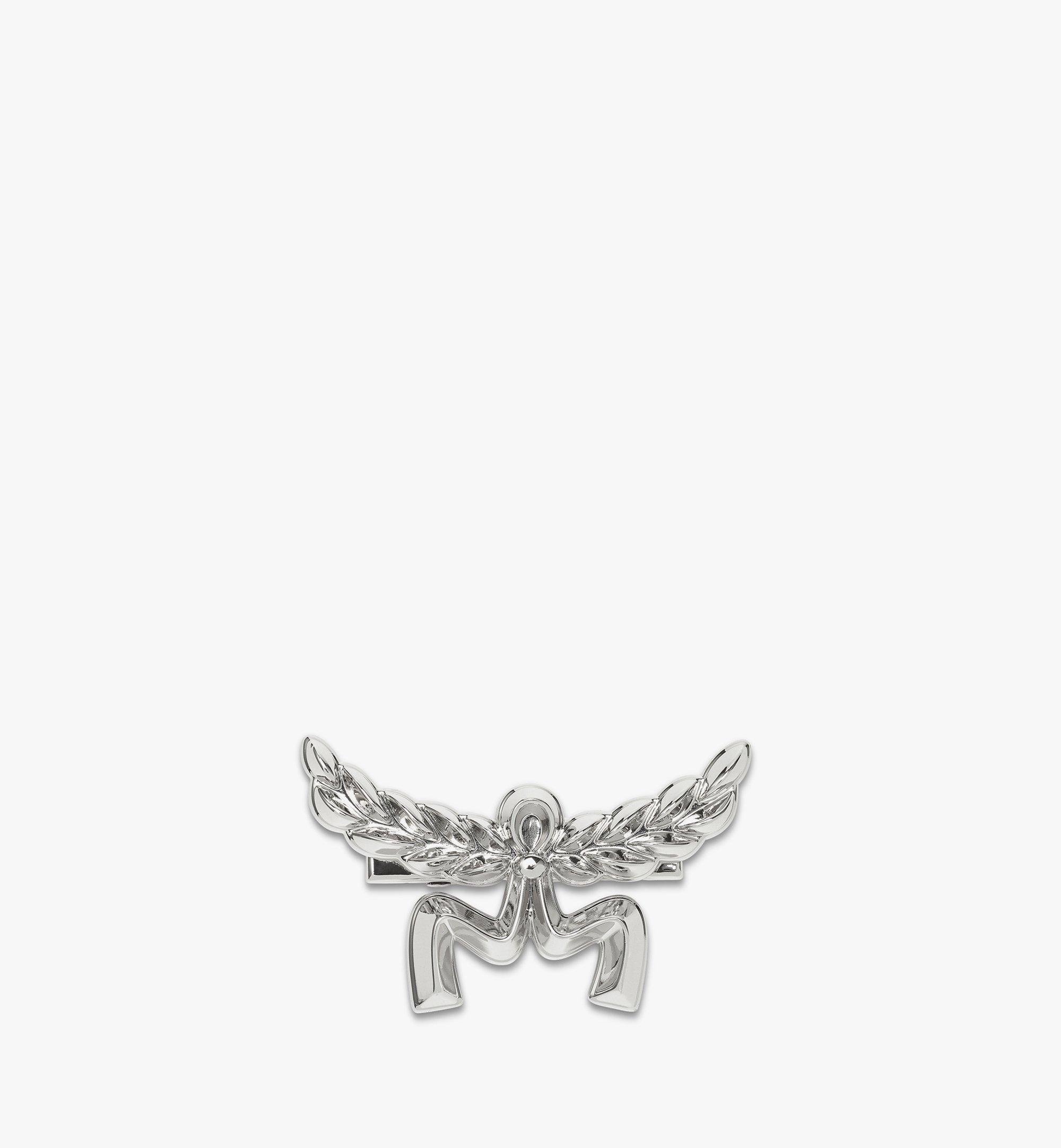 MCM ローレル ロゴ ヘアクリップ Silver MEEESMM05SV001 ほかの角度から見る 1