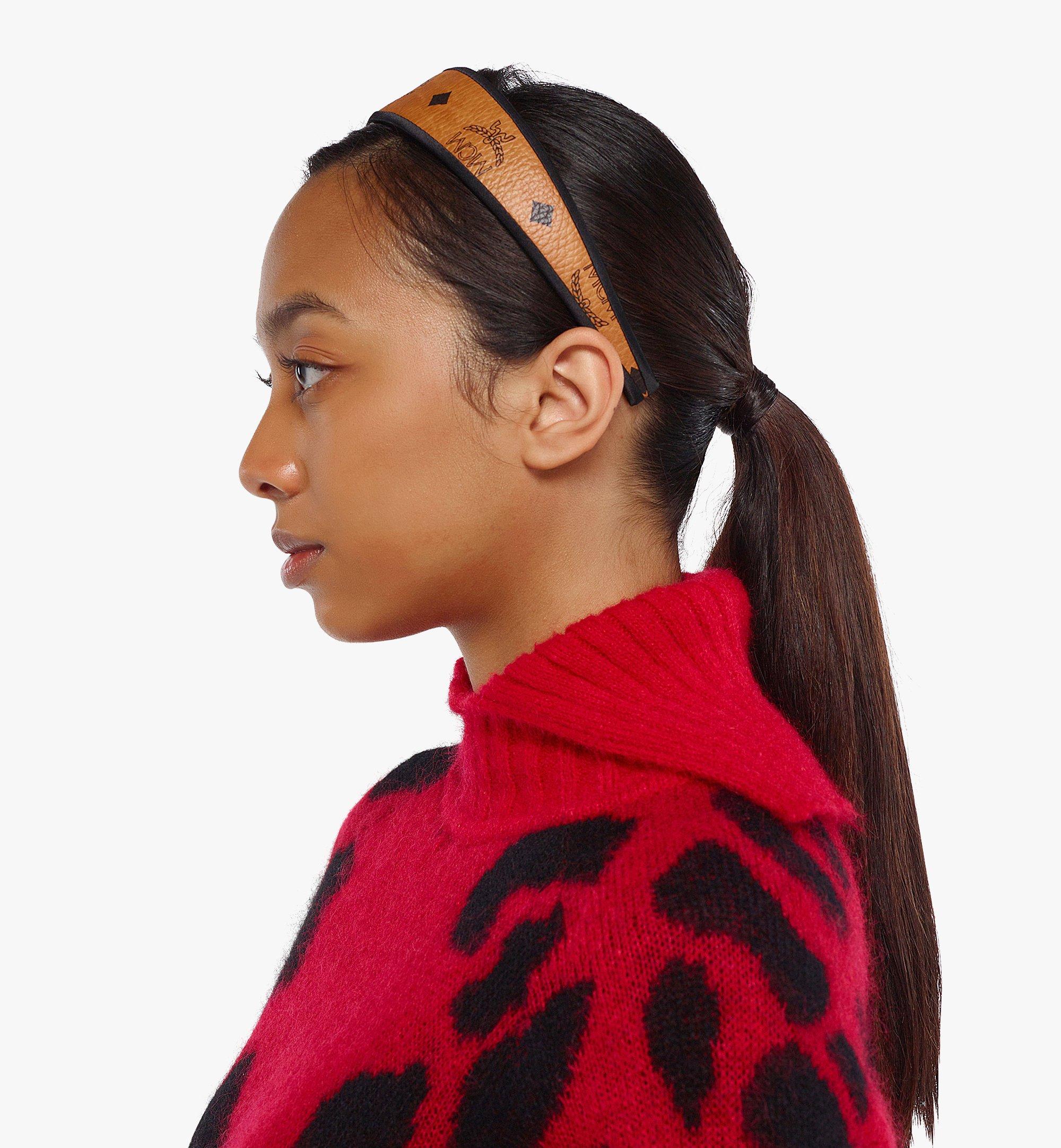 MCM headband MCM brown signature print headband main image 4