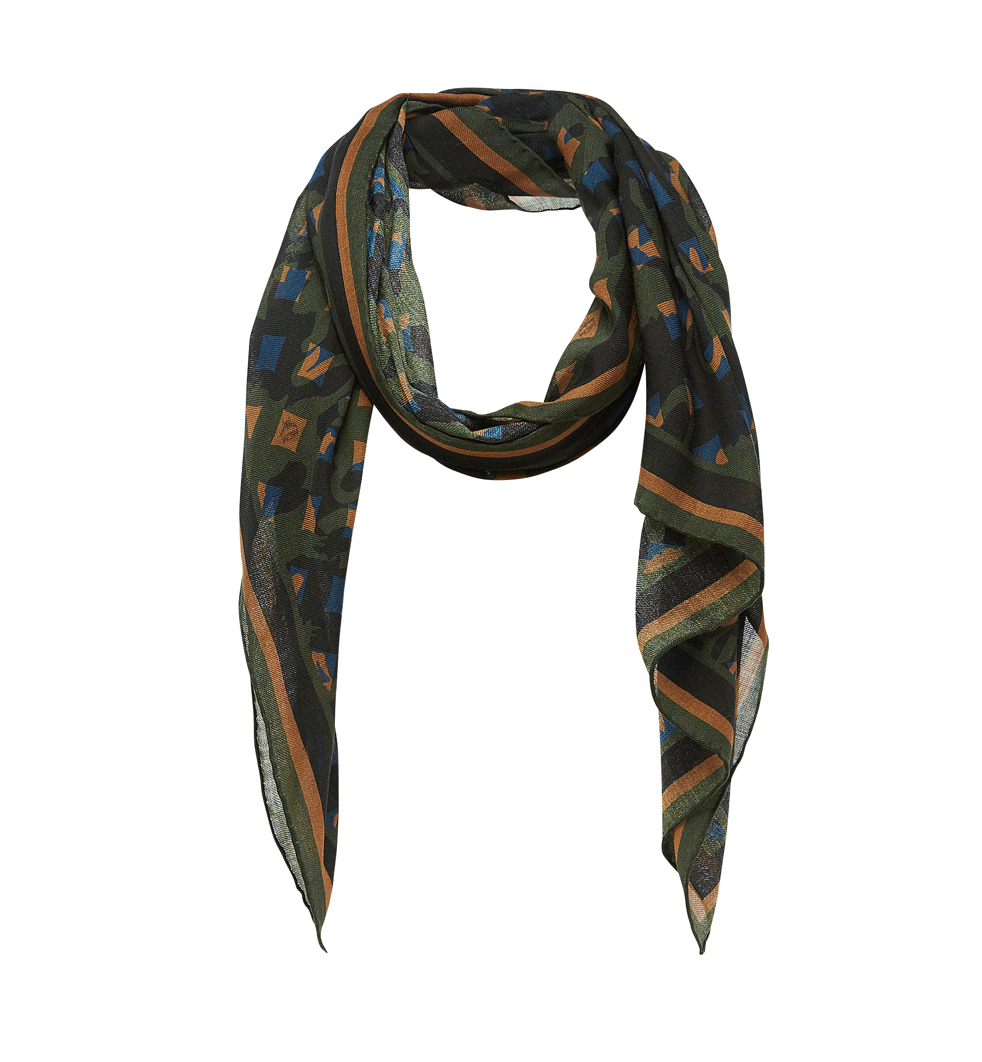 MCM Étole Camo Munich Lion Green MEF7AMM05GX001 Plus de photos 1