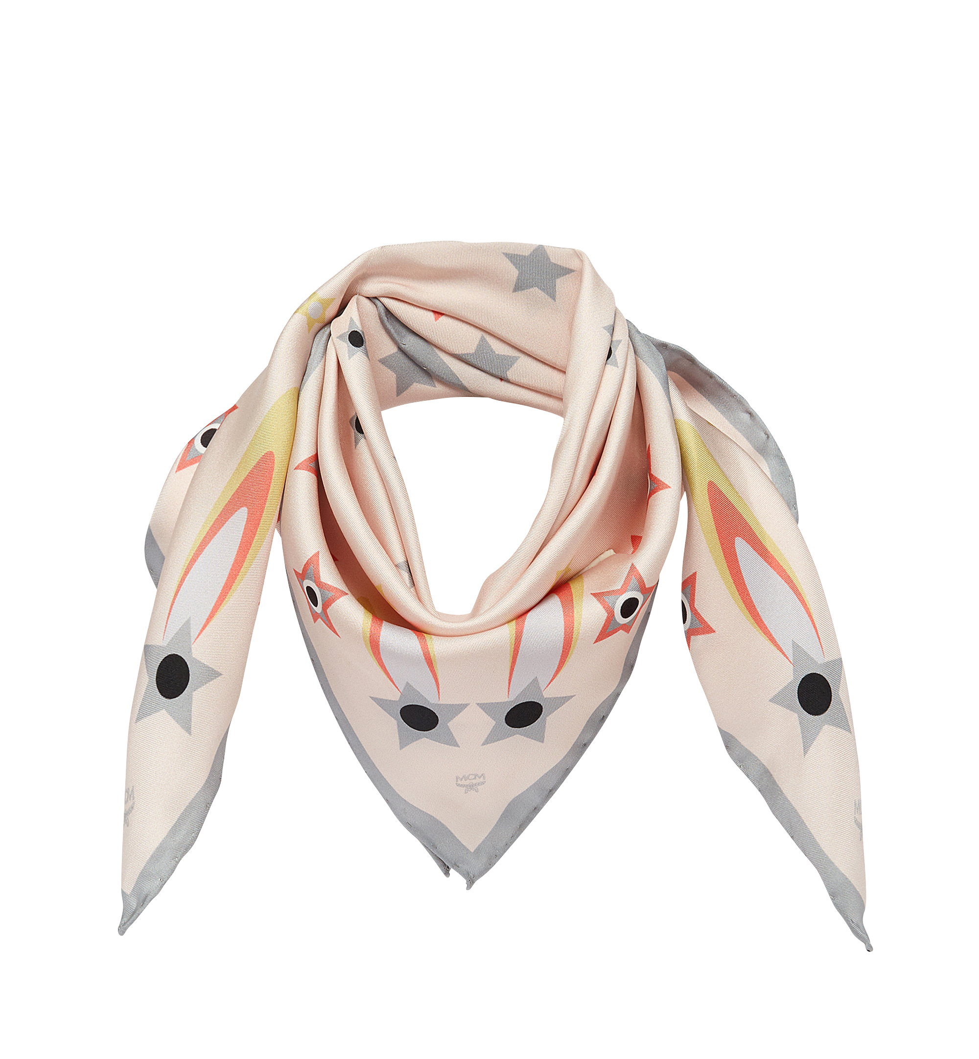 MCM Star Eyed Bunny Scarf in Silk Pink MEF7AXL11PK001 Alternate View 1