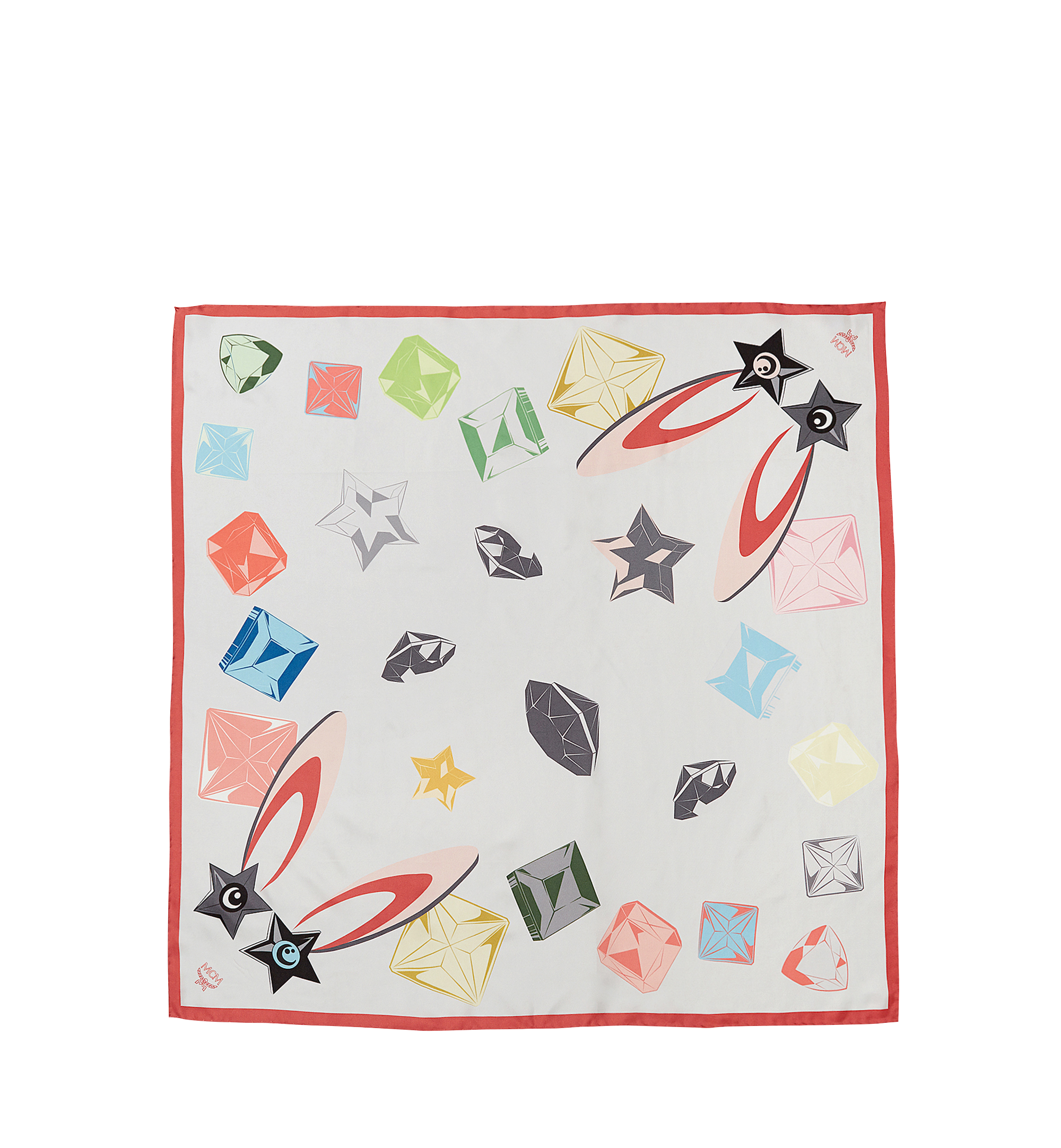 MCM Star Eyed Bunny Scarf in Silk GREY MEF7AXL12EL001 Noch mehr sehen 1