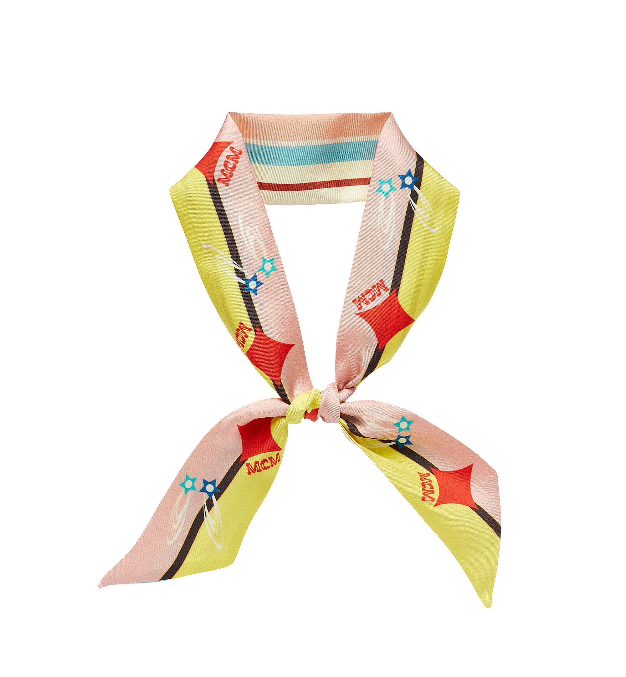 MCM Star Eyed Bunny Petite Scarf in Silk Red MEF8S2K09RJ001 Alternate View 1