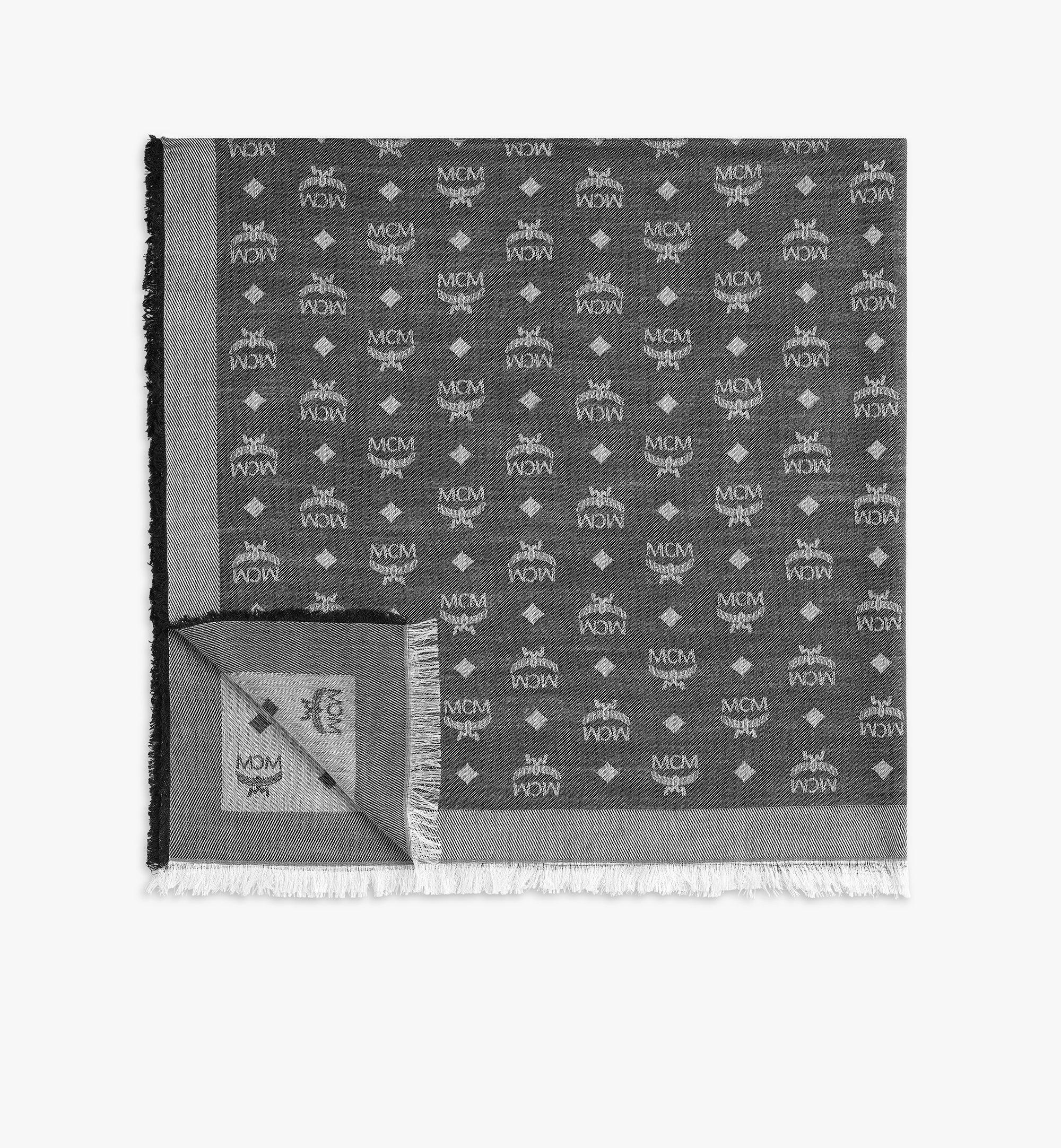 MCM Écharpe en jacquard monogrammé Silver MEFAAMM16SS001 Plus de photos 1