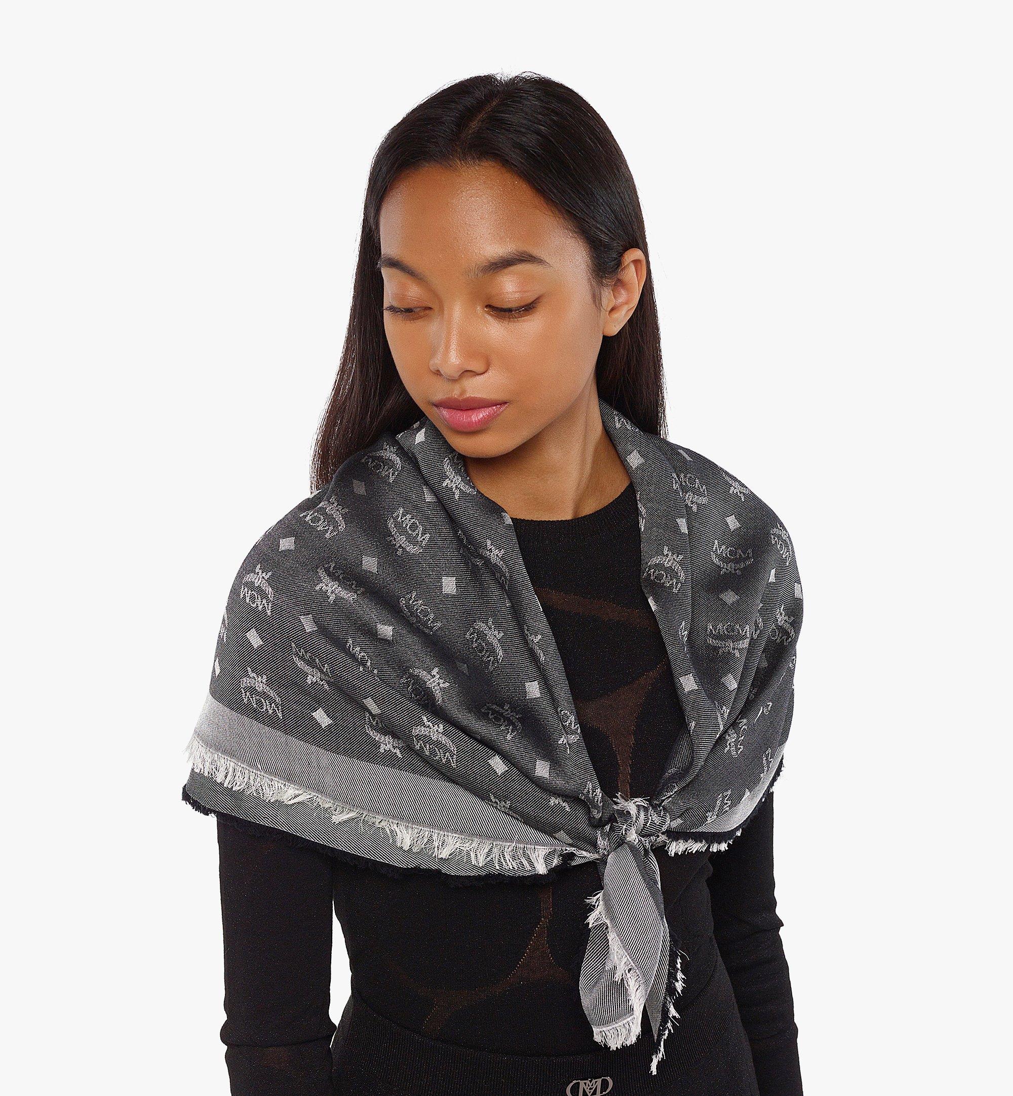 BOSS - Square scarf with monogram jacquard