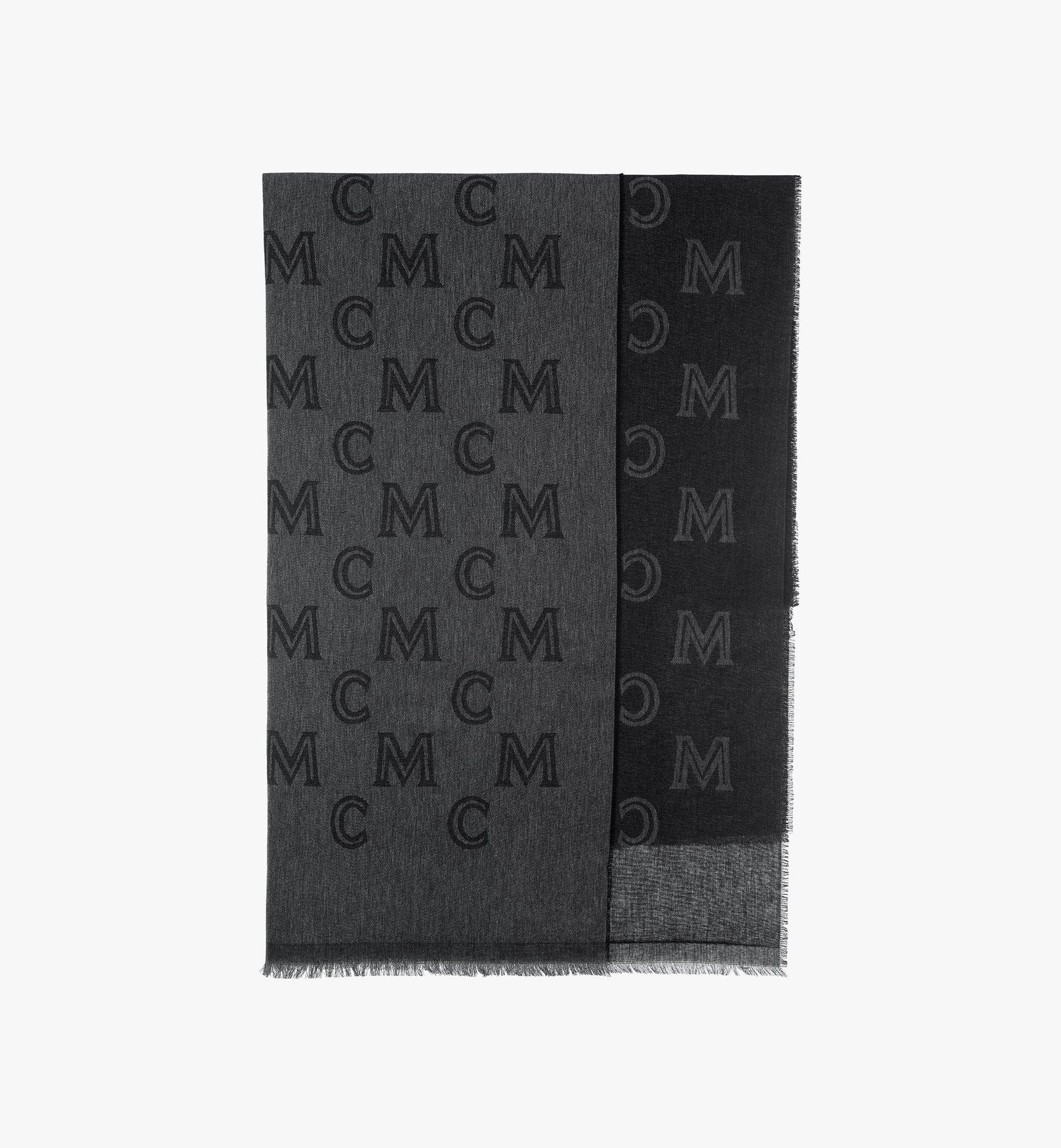 Mcm Monogram Jacquard Stole In Microchip
