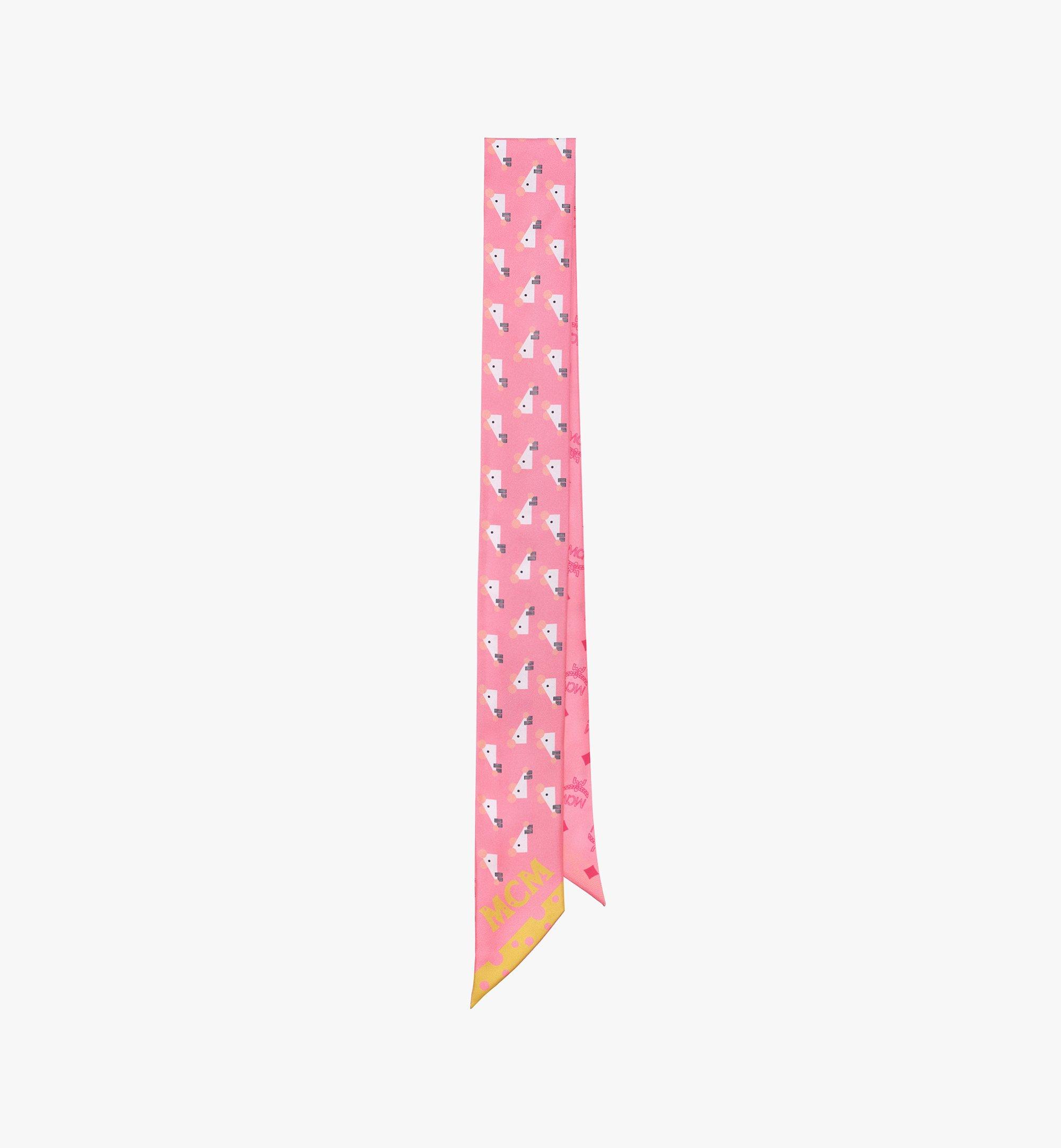 MCM New Year Silk Petite Scarf Pink MEFASSE04QG001 Alternate View 1