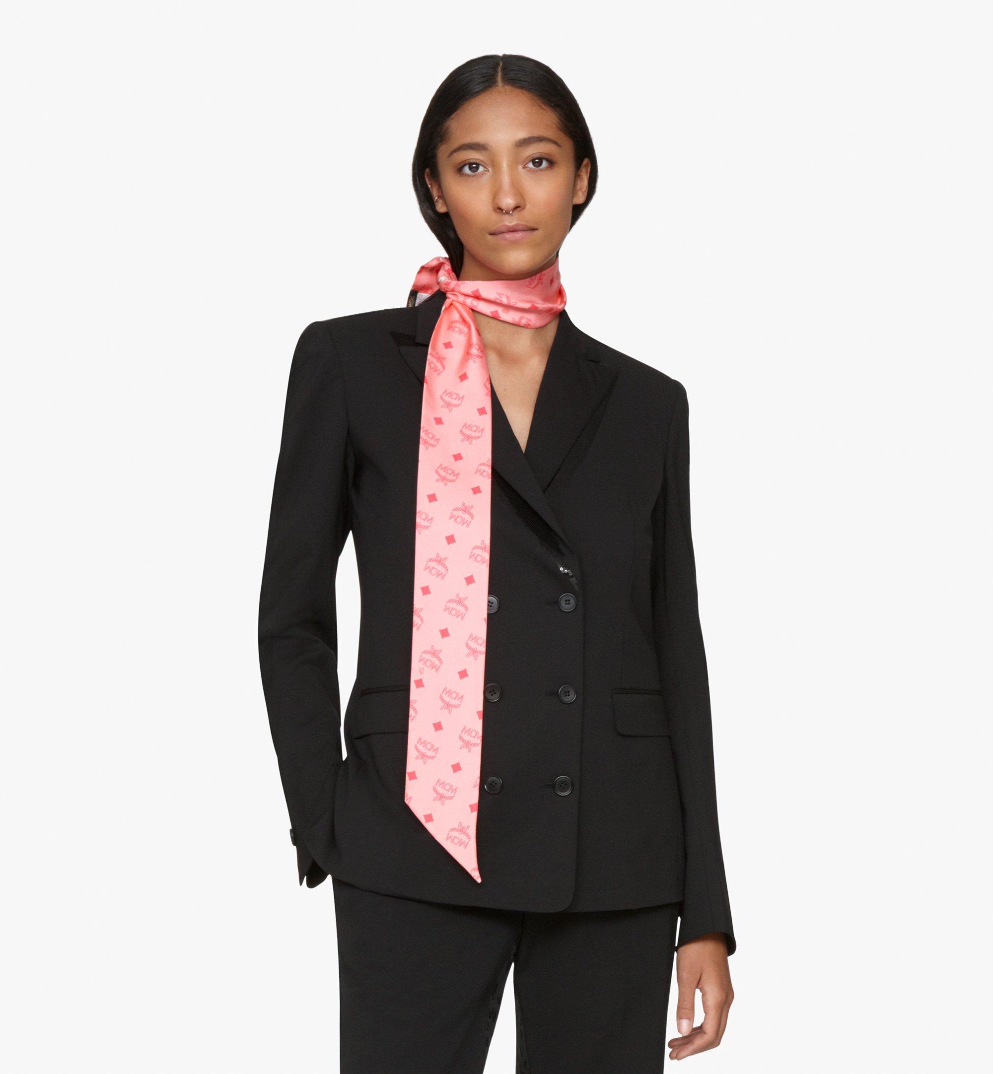 MCM New Year Silk Petite Scarf Pink MEFASSE04QG001 Alternate View 3