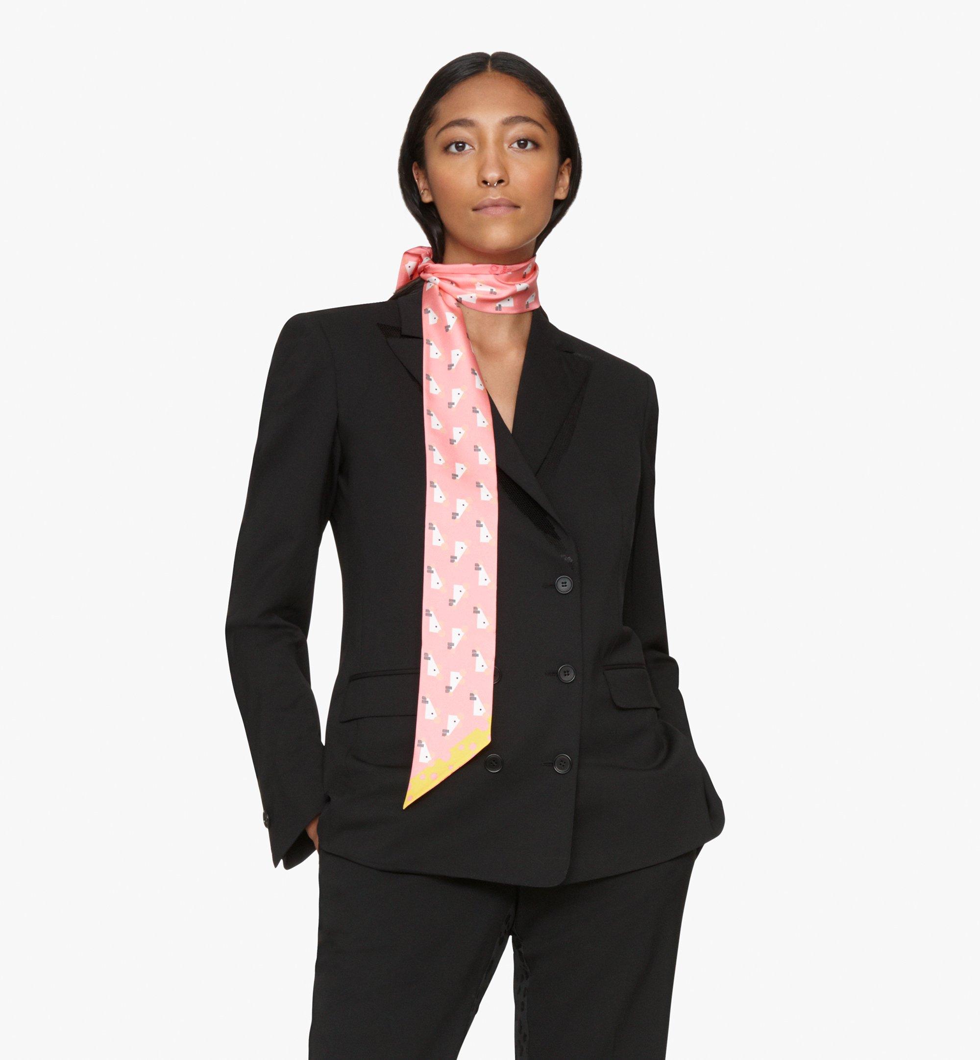 MCM New Year Silk Petite Scarf Pink MEFASSE04QG001 Alternate View 2
