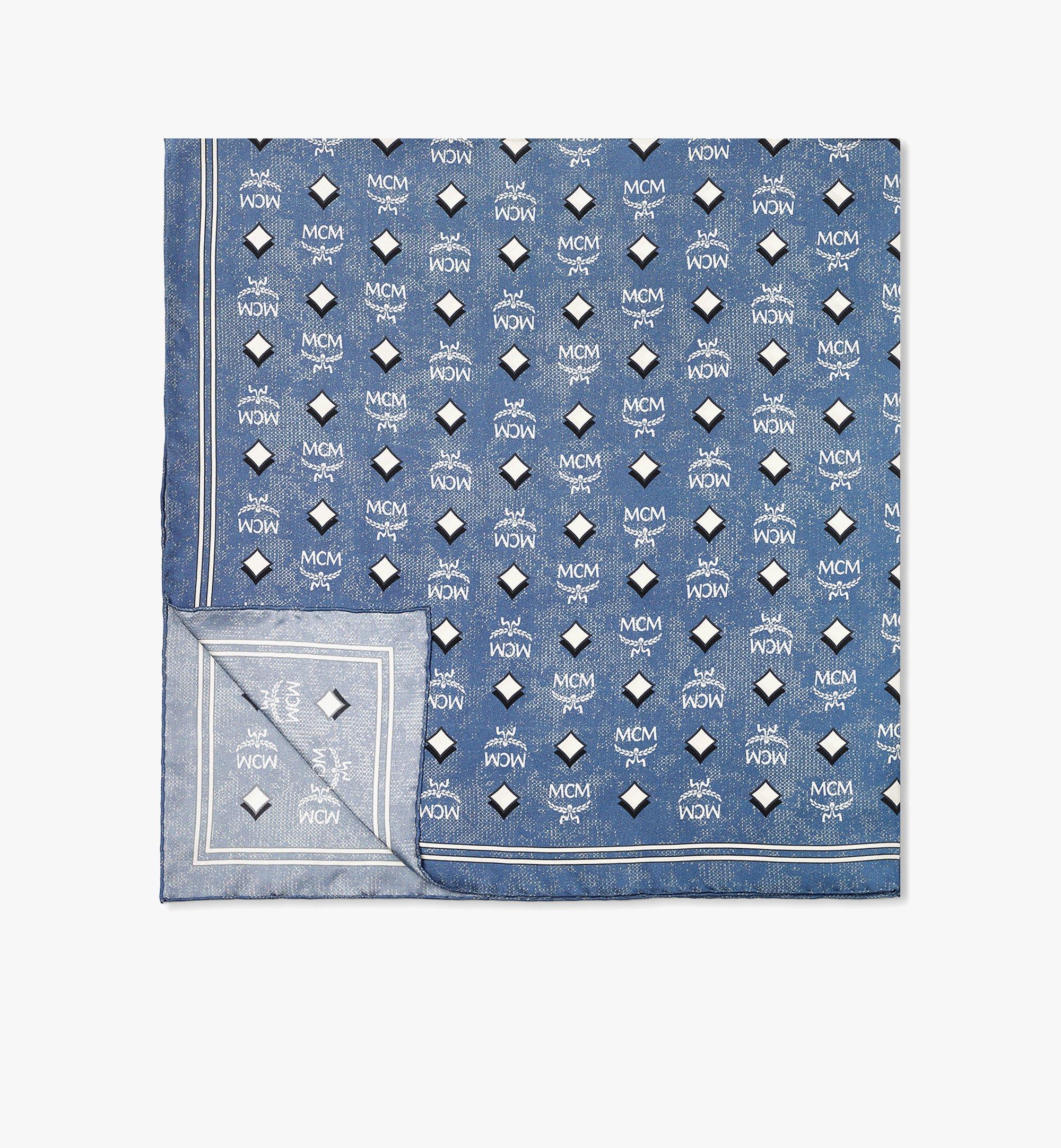 MCM Vintage Monogram丝绸围巾 Blue MEFBATQ04LU001 更多视角 1