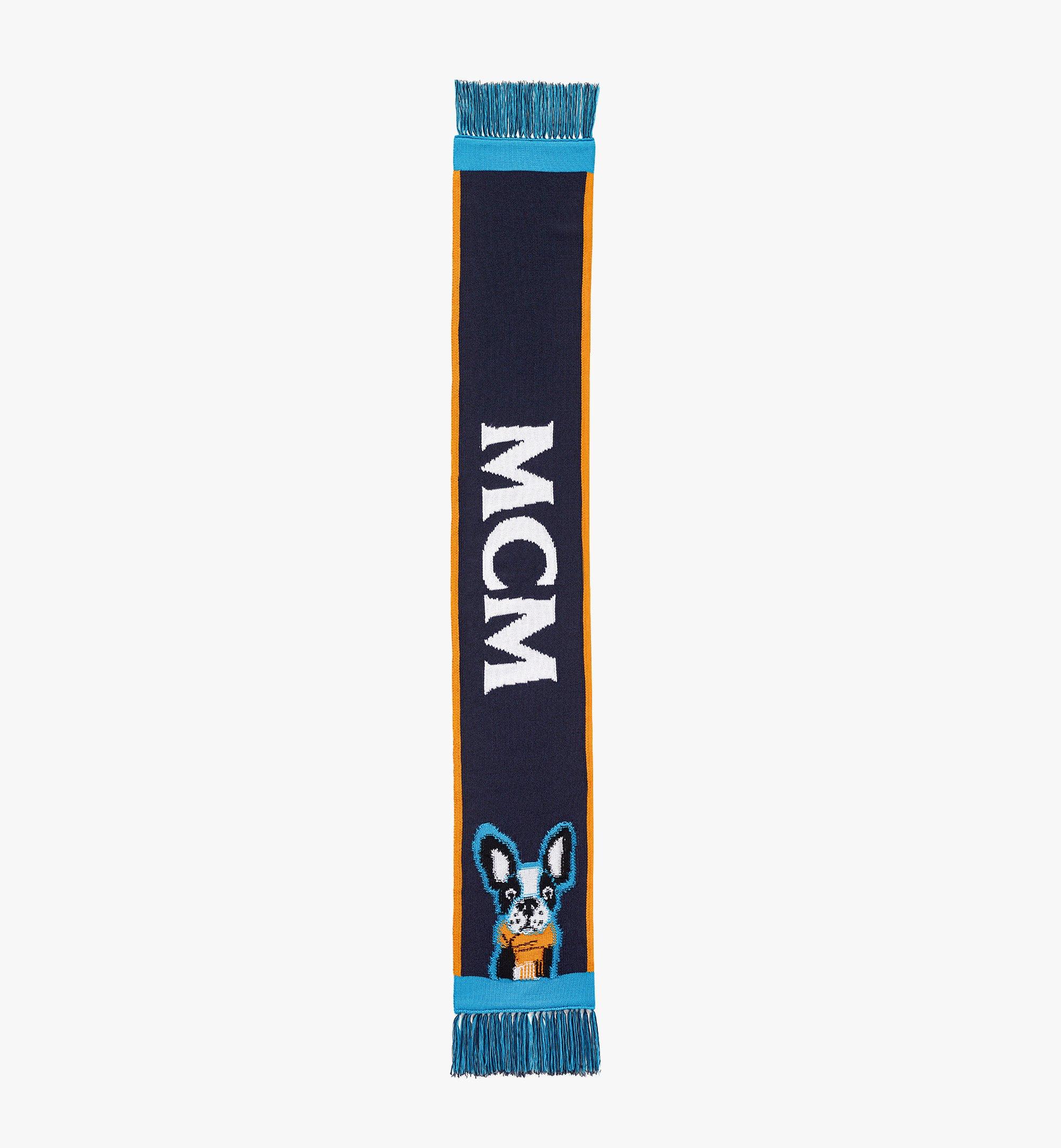 MCM Intarsienstola aus Wolle mit „M Pup“-Motiv Blue MEFCAMM10L3001 Noch mehr sehen 1