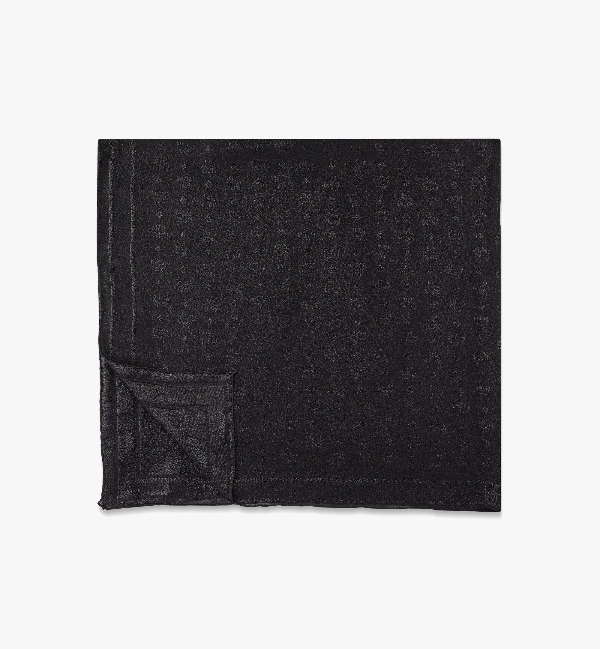 MCM Monogram Jacquard Lurex Silk Shawl Black MEFDAMM07BK001 Alternate View 1