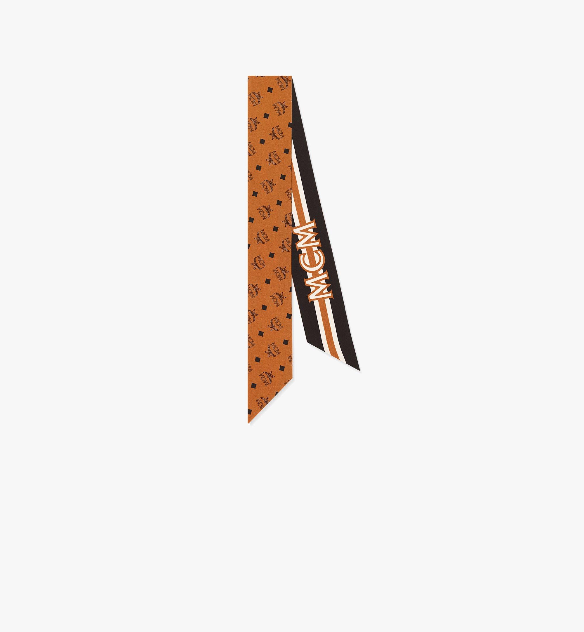 MCM Petit foulard en soie monogrammée Cognac MEFDSMM07CO001 Plus de photos 1
