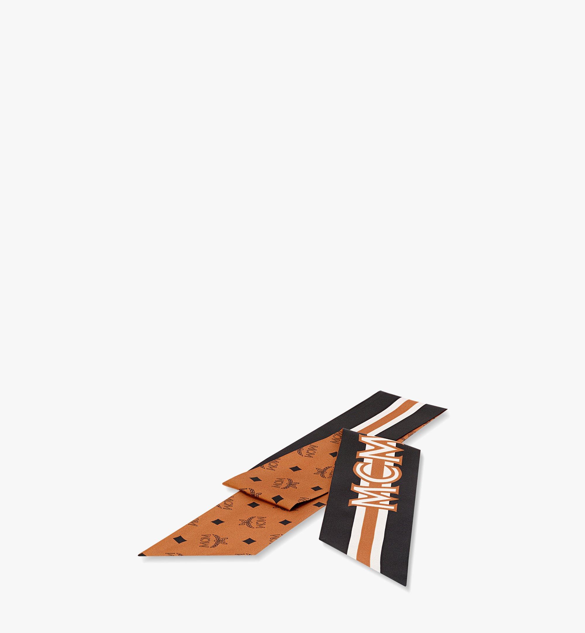 MCM Petit foulard en soie monogrammée Cognac MEFDSMM07CO001 Plus de photos 1