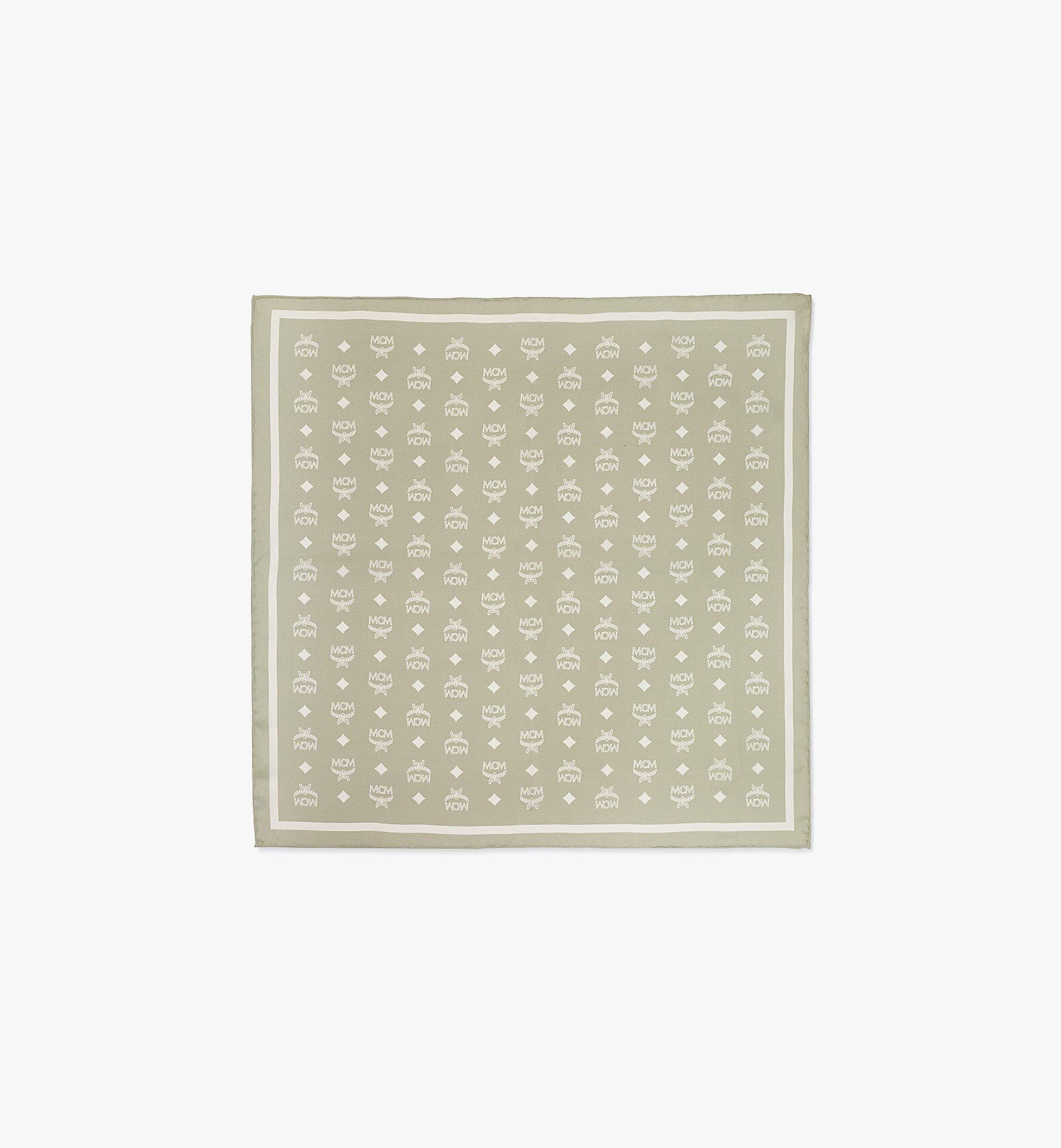 Monogram Print Silk Bandana Scarf