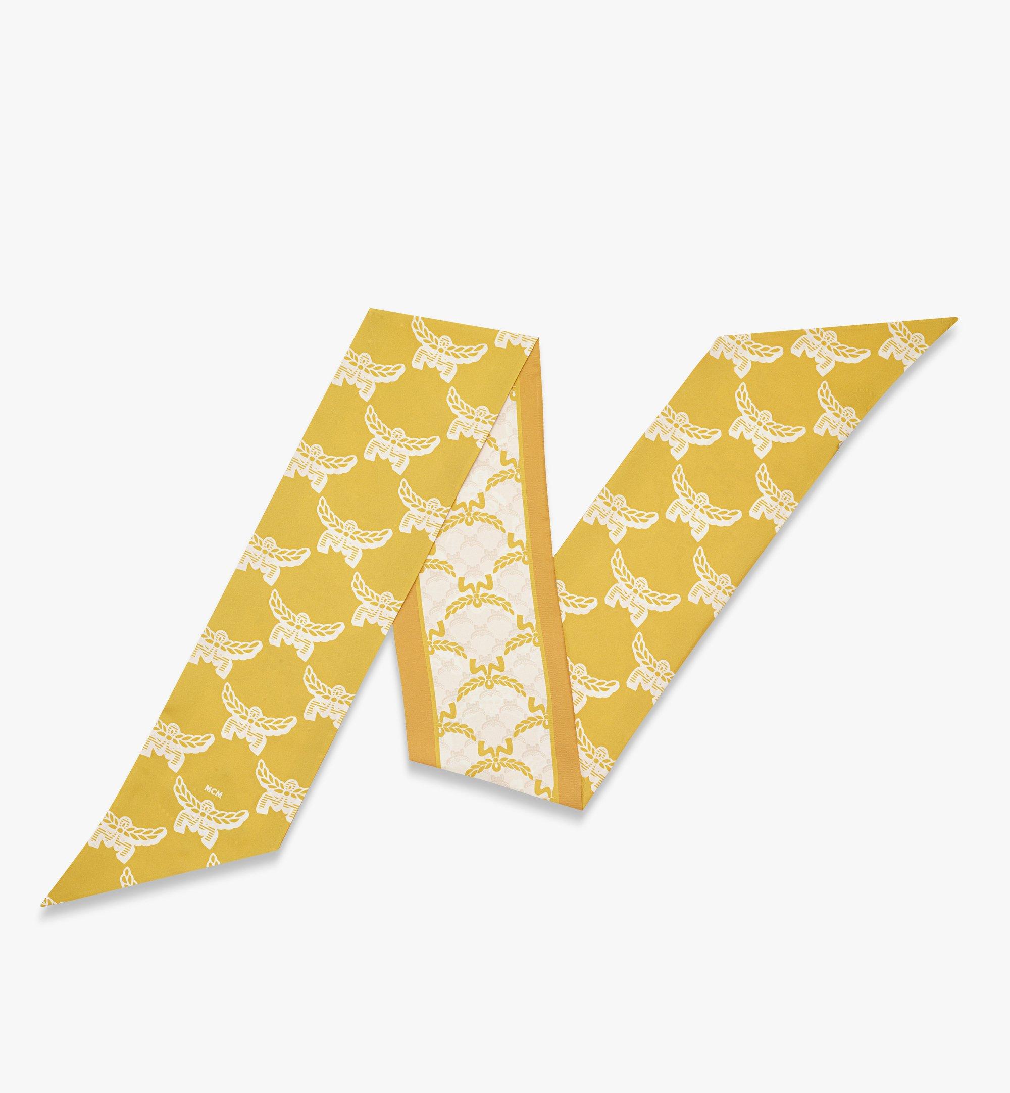 MCM Lauretos提花丝绸小围巾 Yellow MEFEAMM06Y9001 更多视角 1