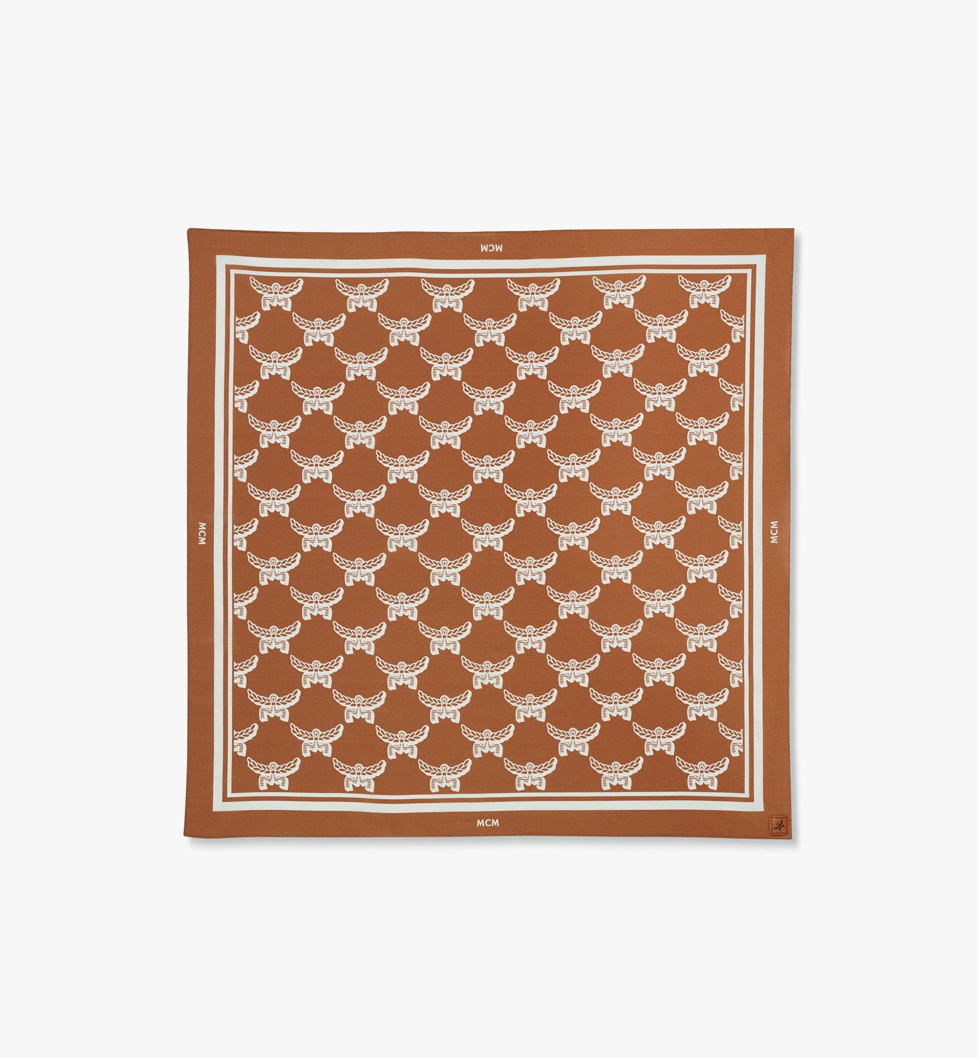 MCM Lauretos Monogram Bandana Scarf Cognac MEFEAMM07CO001 Alternate View 1