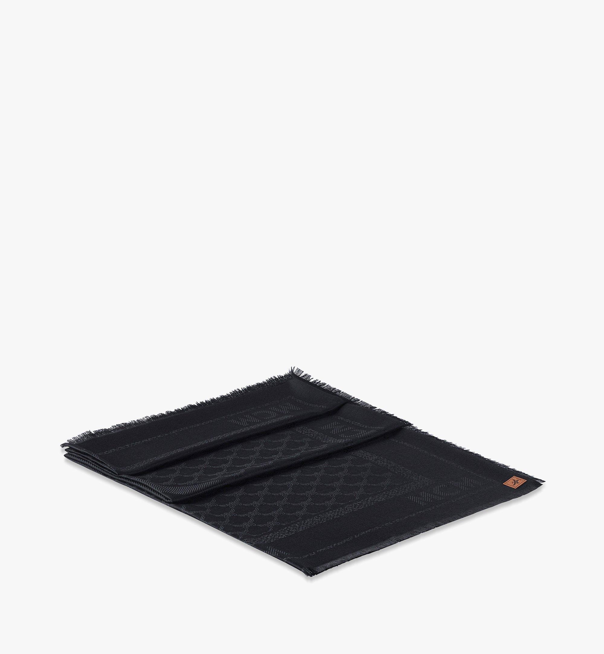 MCM Châle à logo et losange en jacquard Black MEFESMM10BK001 Plus de photos 1