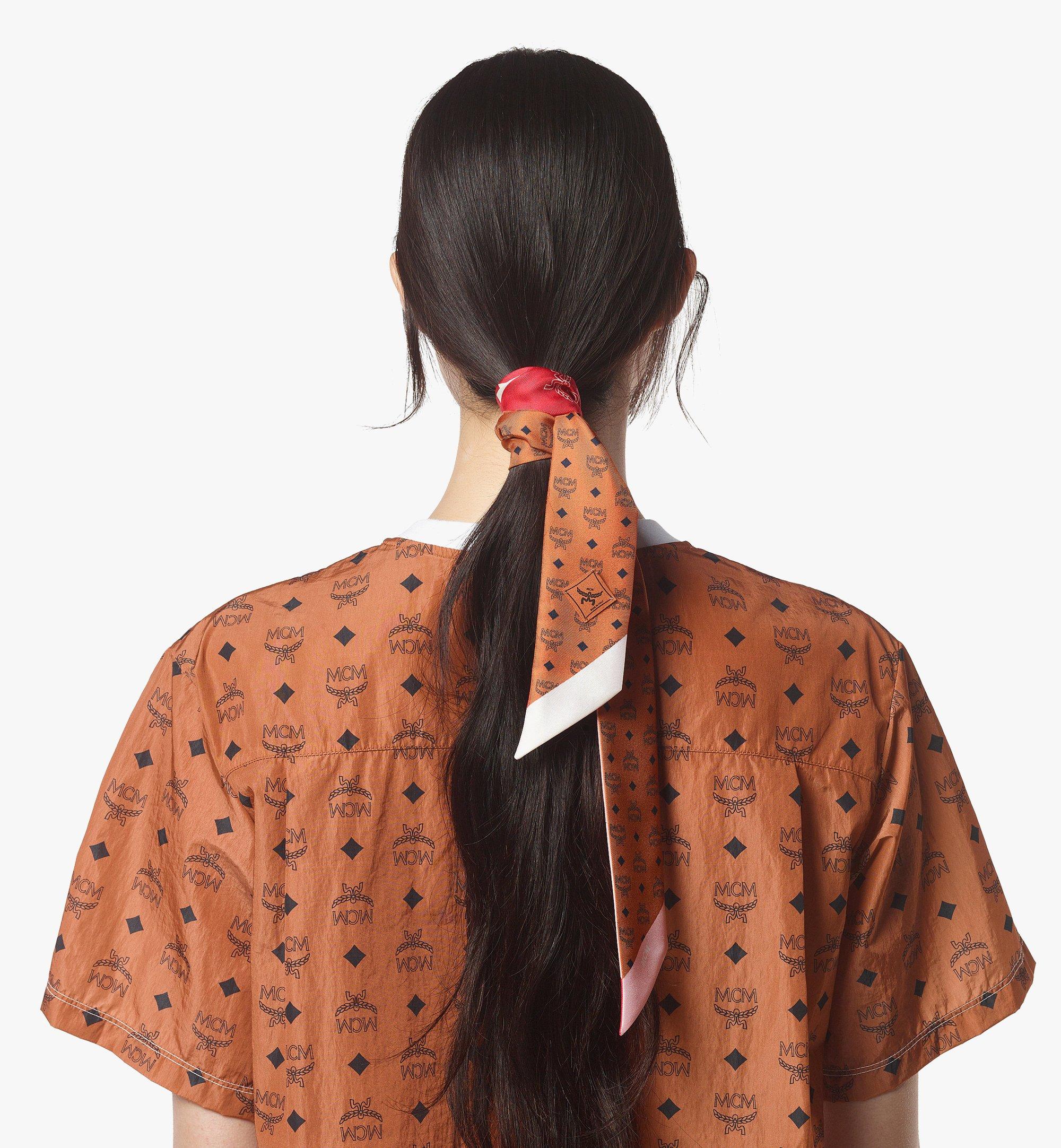 Reversible Monogram Print Petite Scarf in Organic Silk