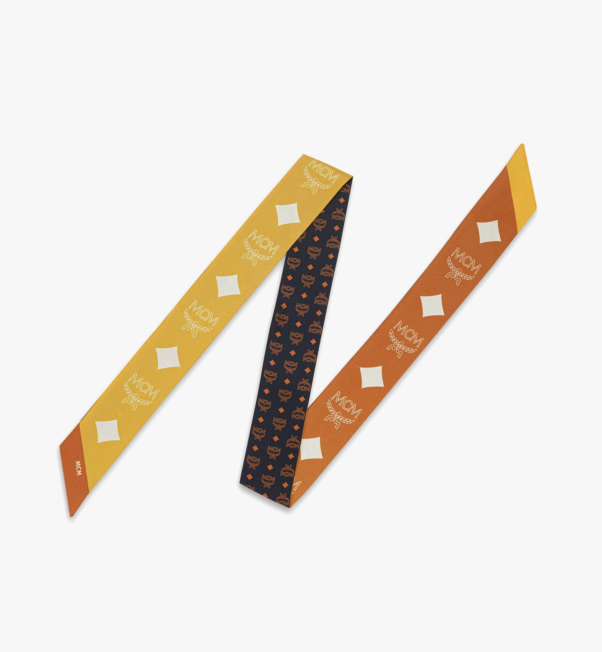 Petit foulard réversible monogrammé en soie biologique
