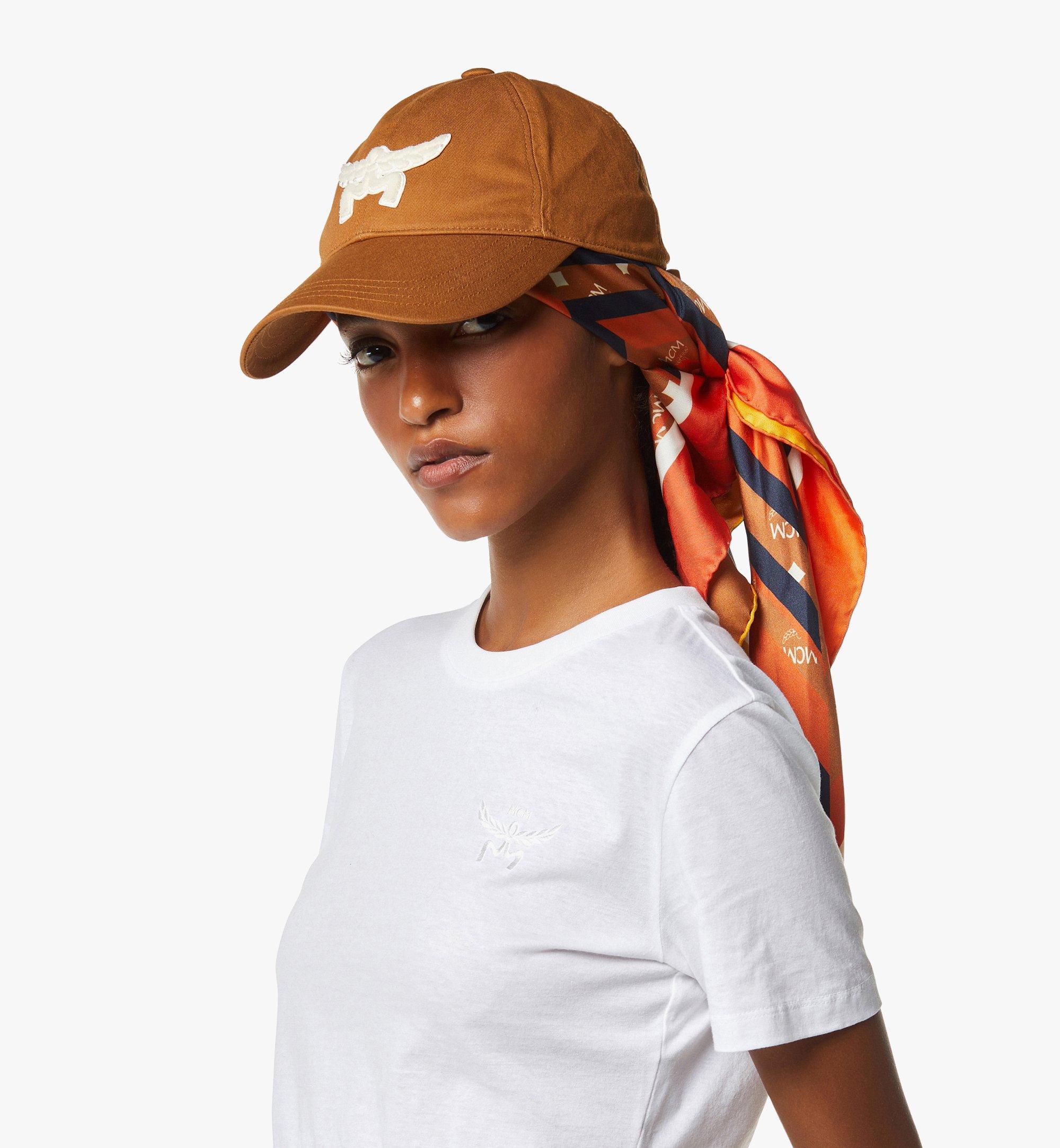 Mega Herringbone Print Scarf in Organic Silk