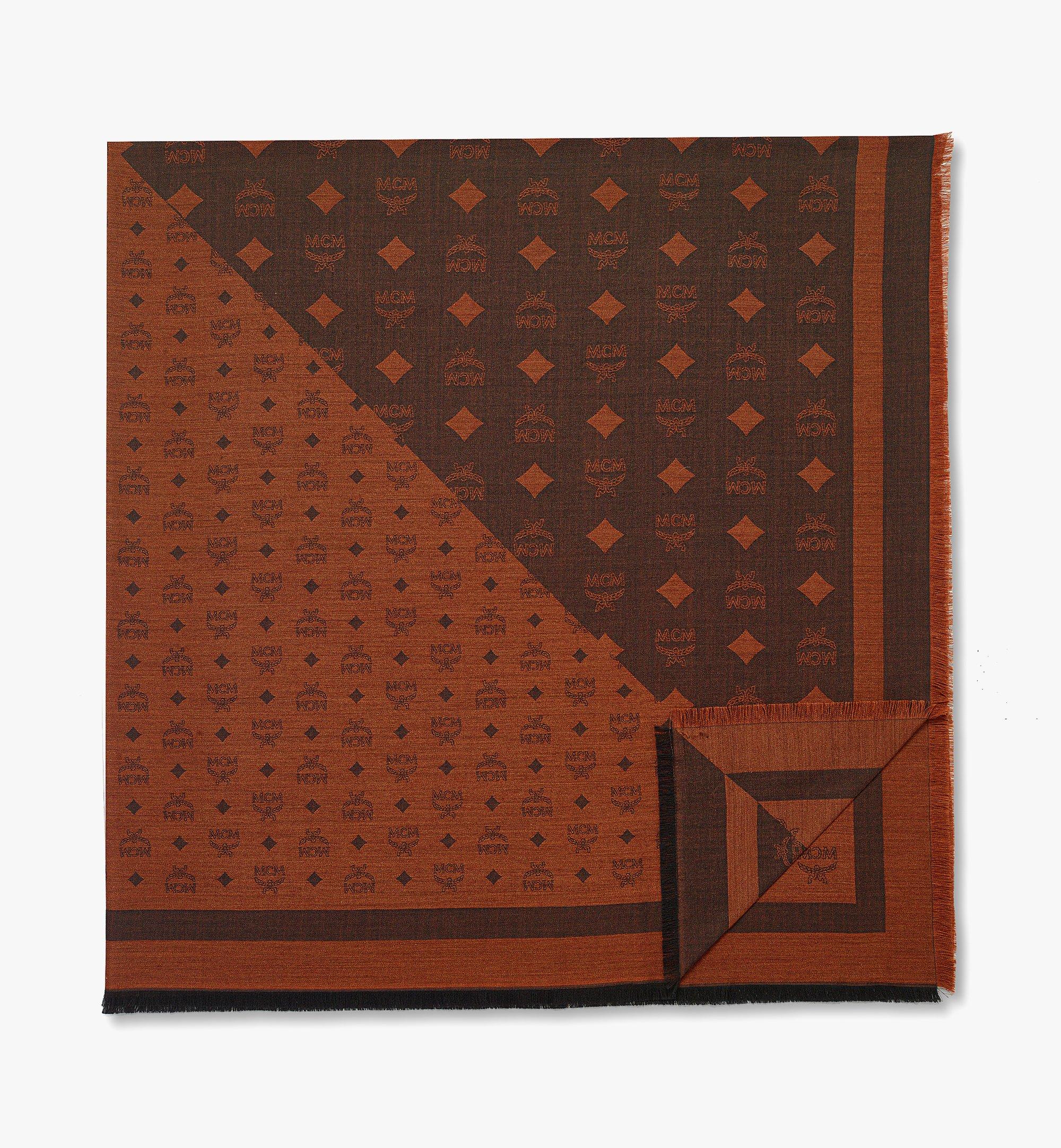 Monogram Shawl in Wool-Silk Jacquard
