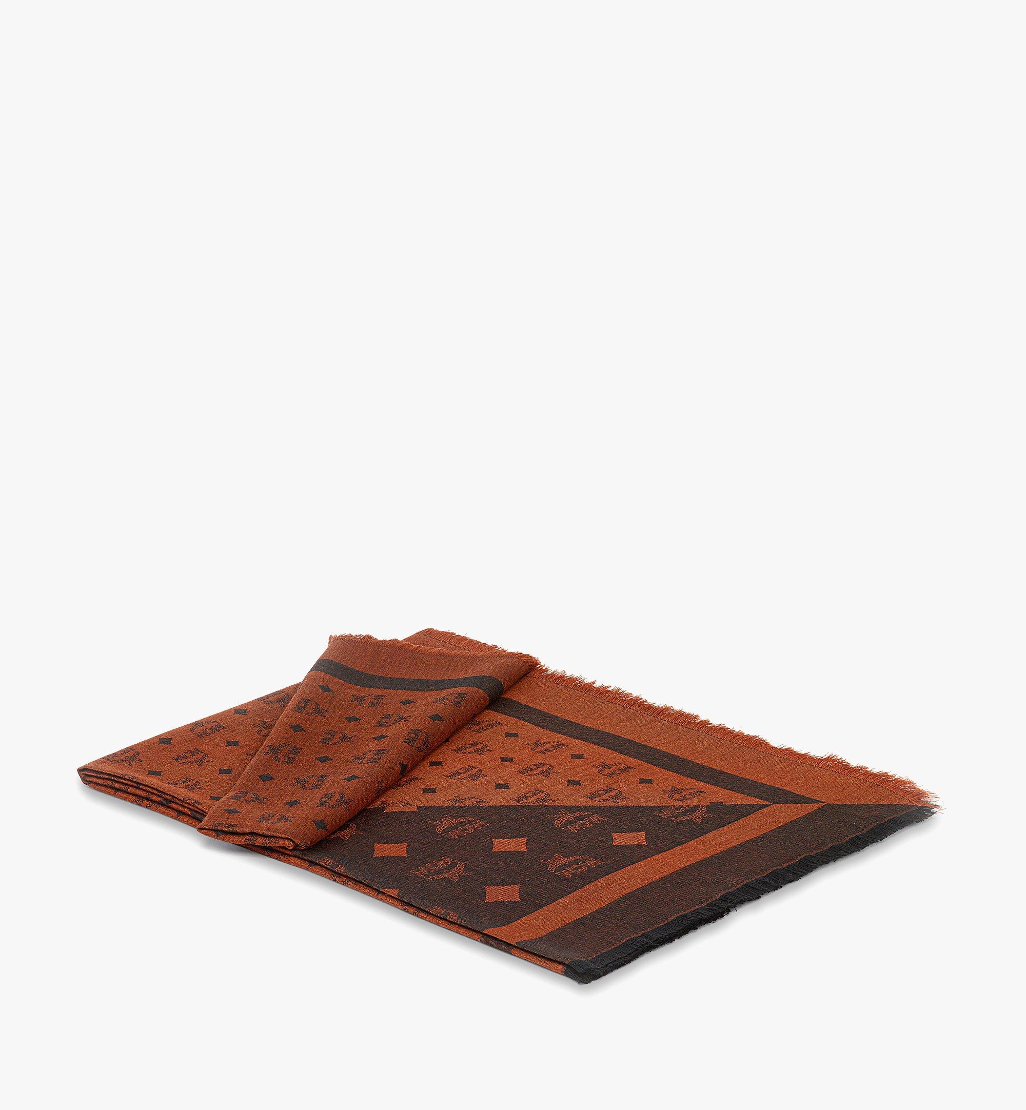 Monogram Shawl in Wool-Silk Jacquard