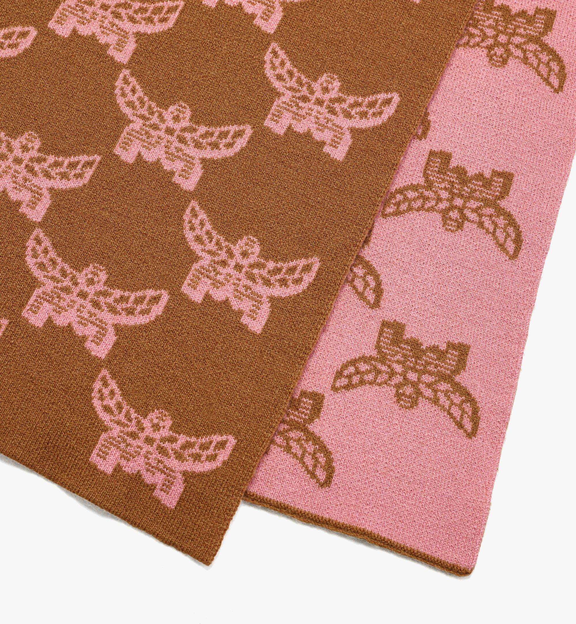 MCM Reversible Lauretos Jacquard Wool Stole Pink MEFFSMM06Q6001 Alternate View 2