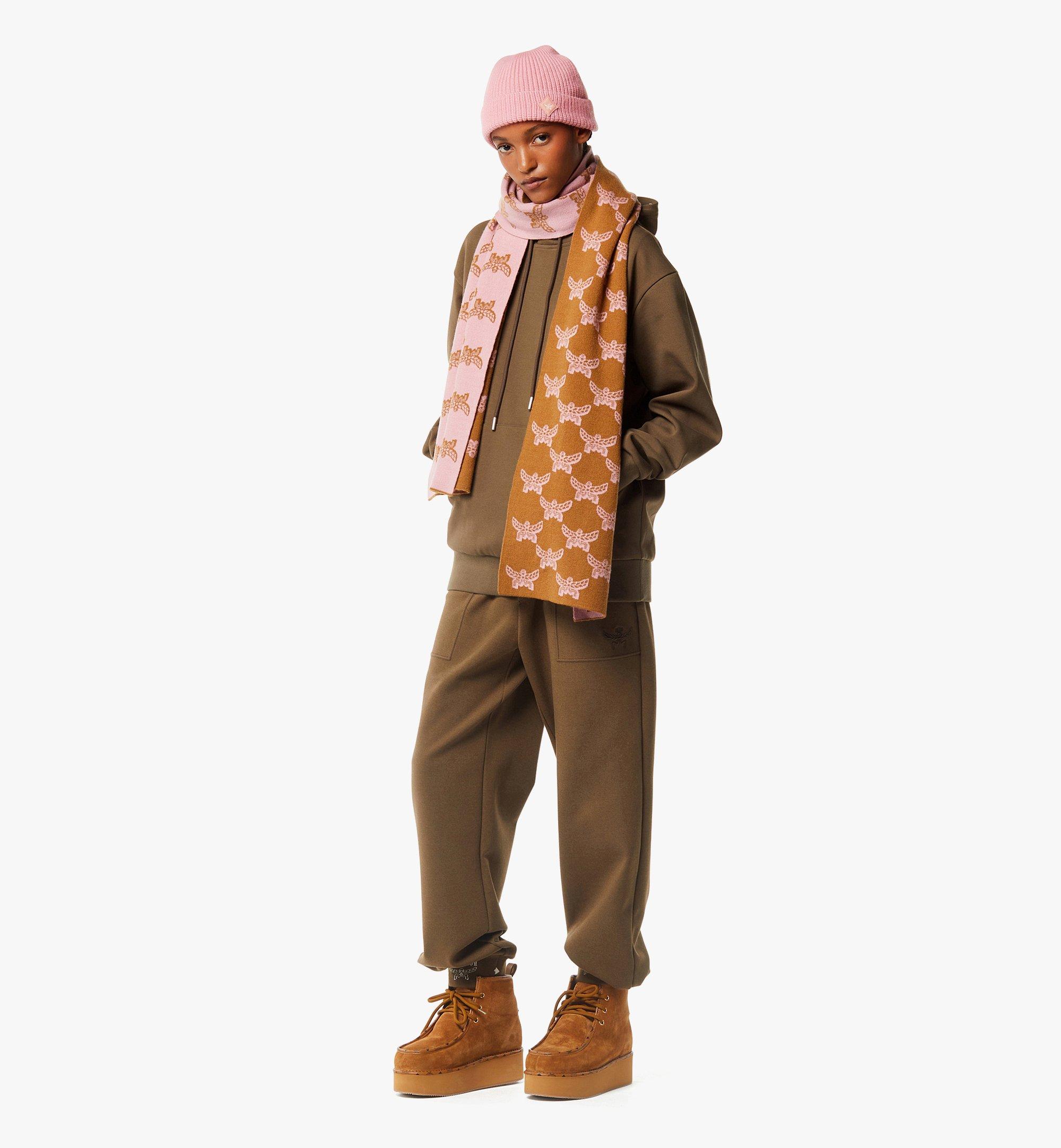MCM Reversible Lauretos Jacquard Wool Stole Pink MEFFSMM06Q6001 Alternate View 3